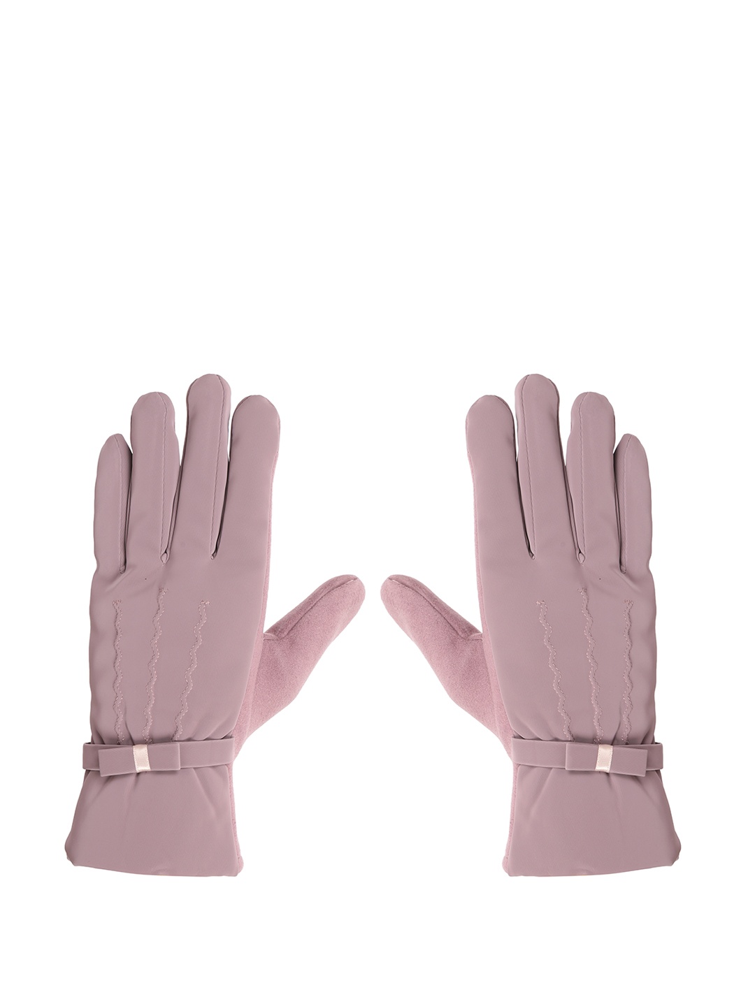 

FabSeasons Women Solid Winter Gloves With Touchscreen Fingers, Purple