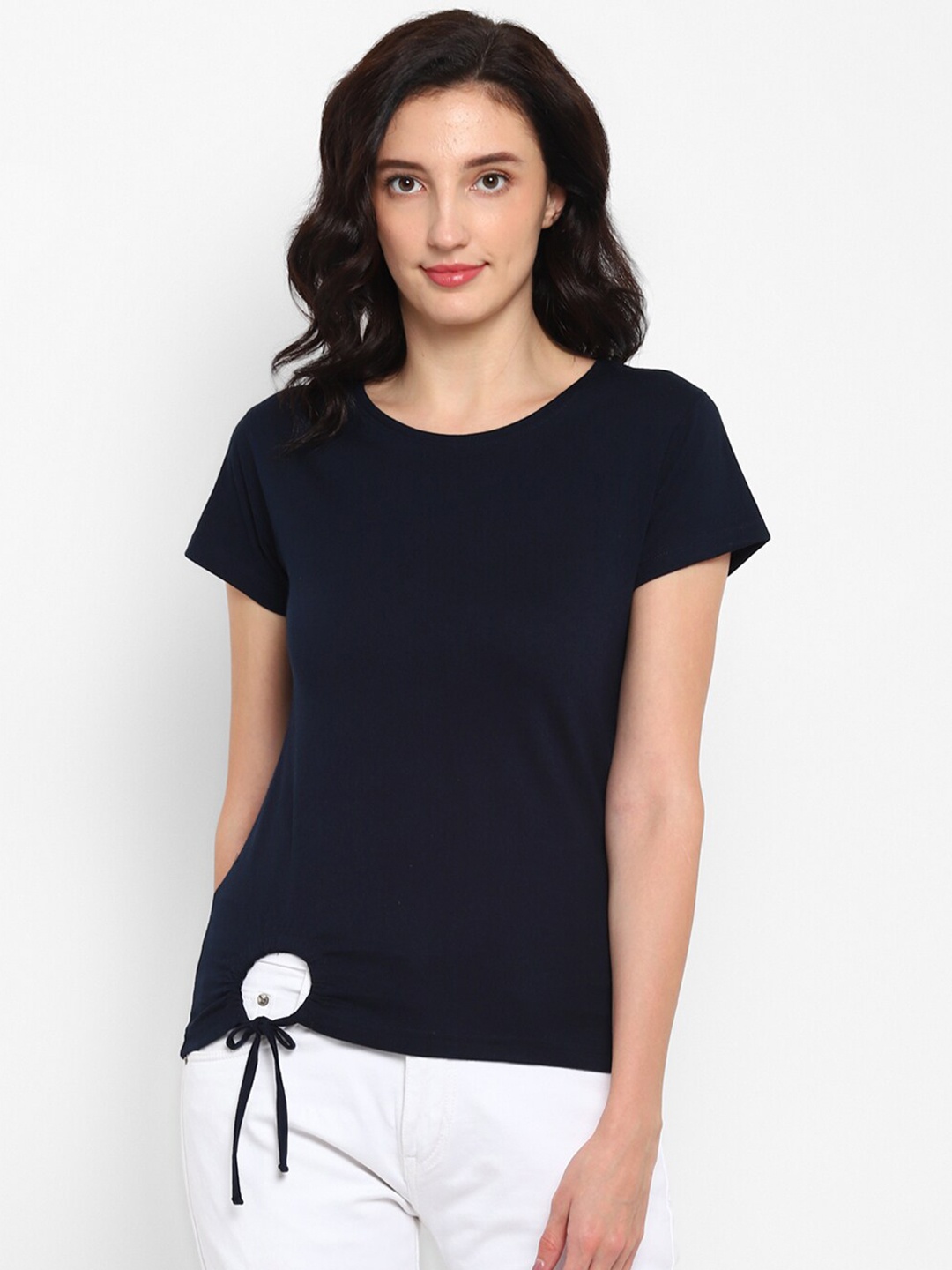 

appulse Women CottonT-shirt, Navy blue