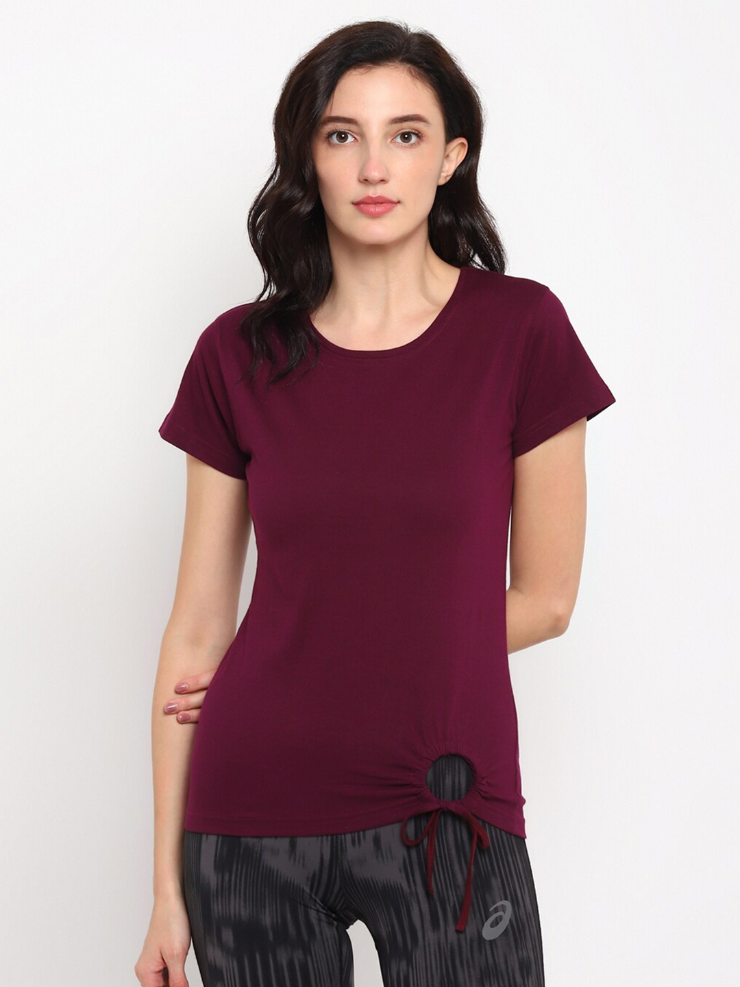 

appulse Women Cotton T-shirt, Maroon