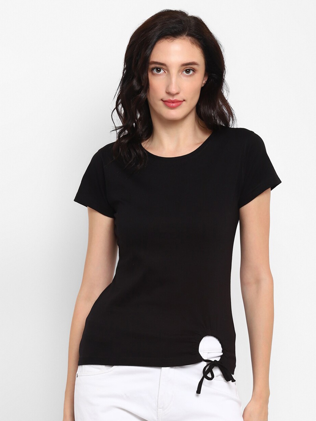 

appulse Women Cotton T-shirt, Black