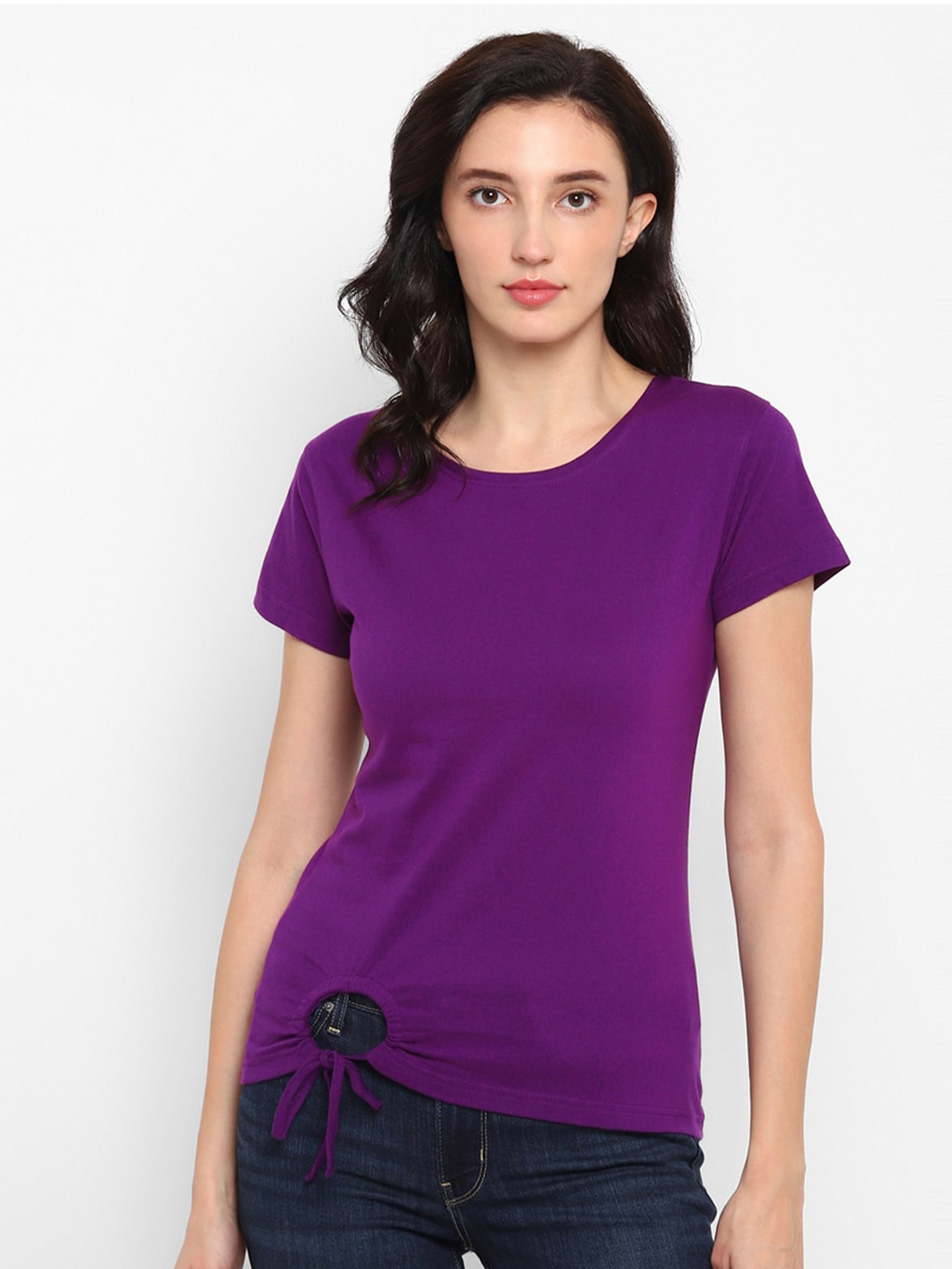 

appulse Women Cotton T-shirt, Purple