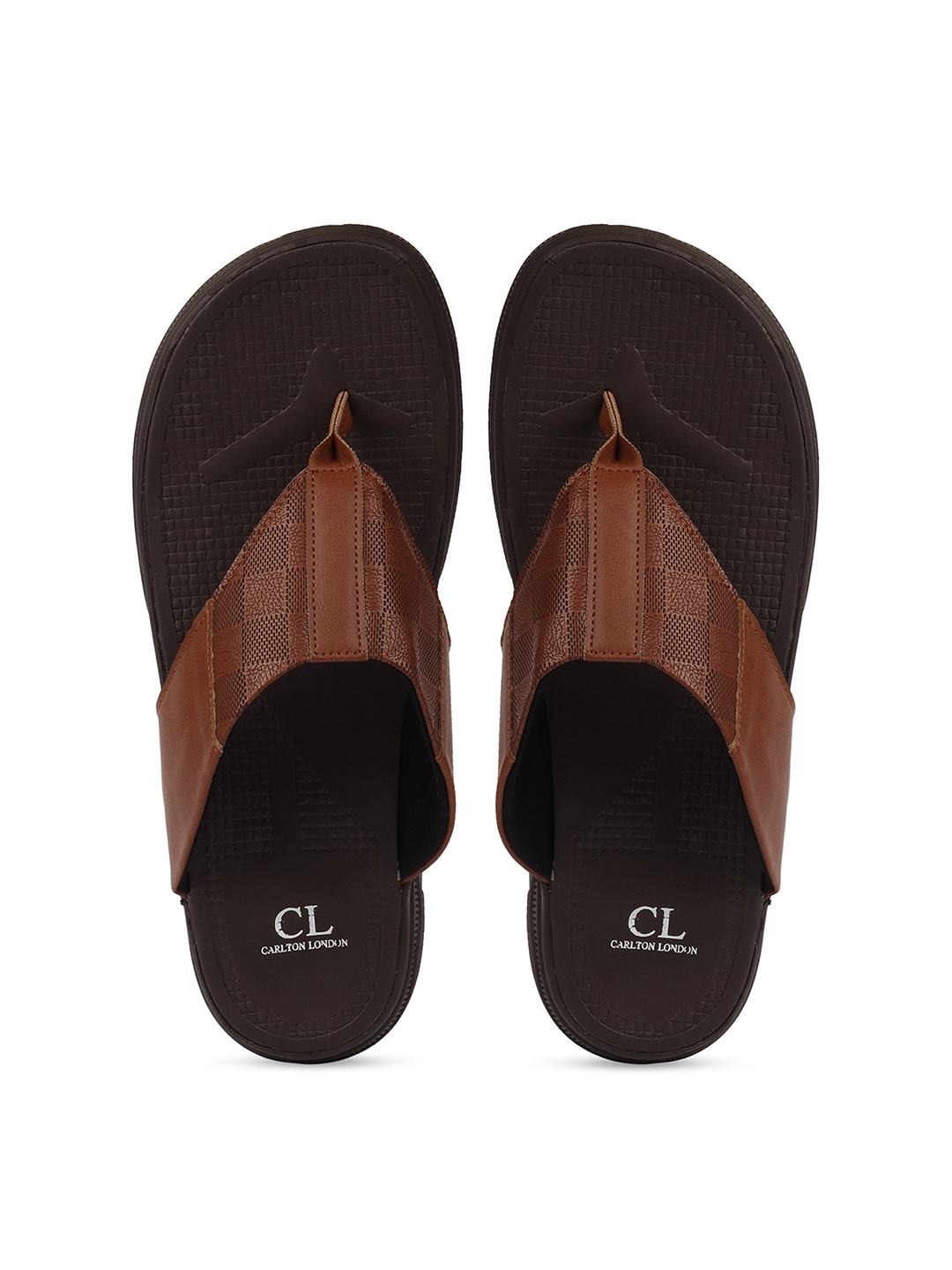 

Carlton London Men Thong Flip-Flops, Tan