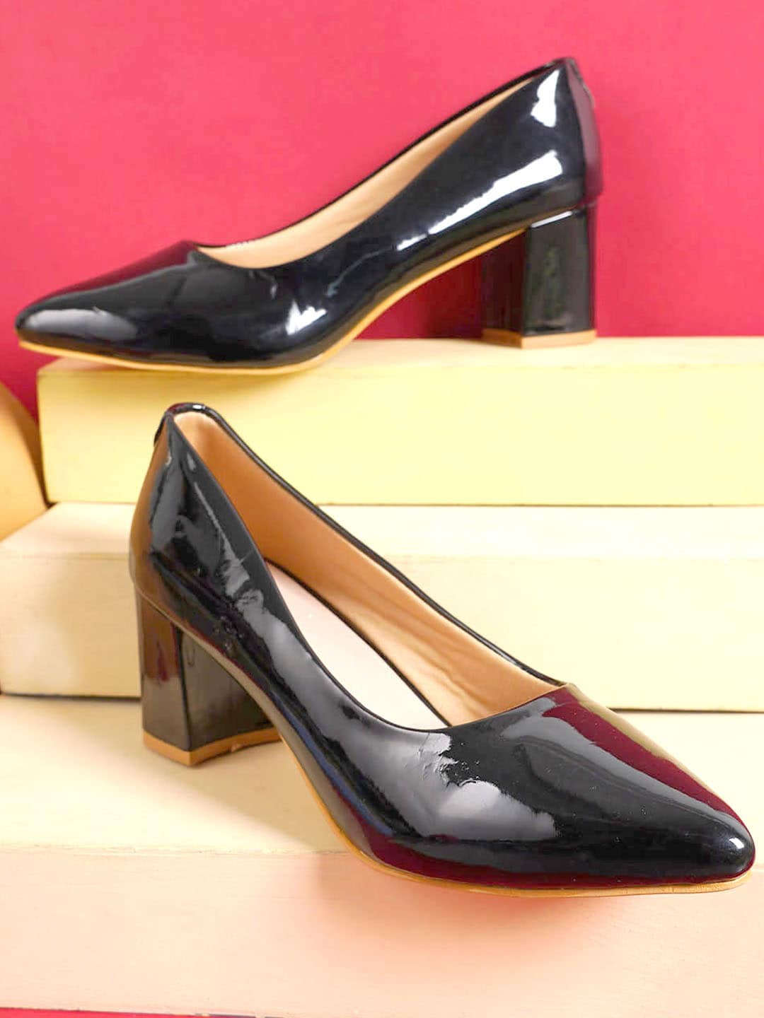 

Cogner Party Block Pumps, Black
