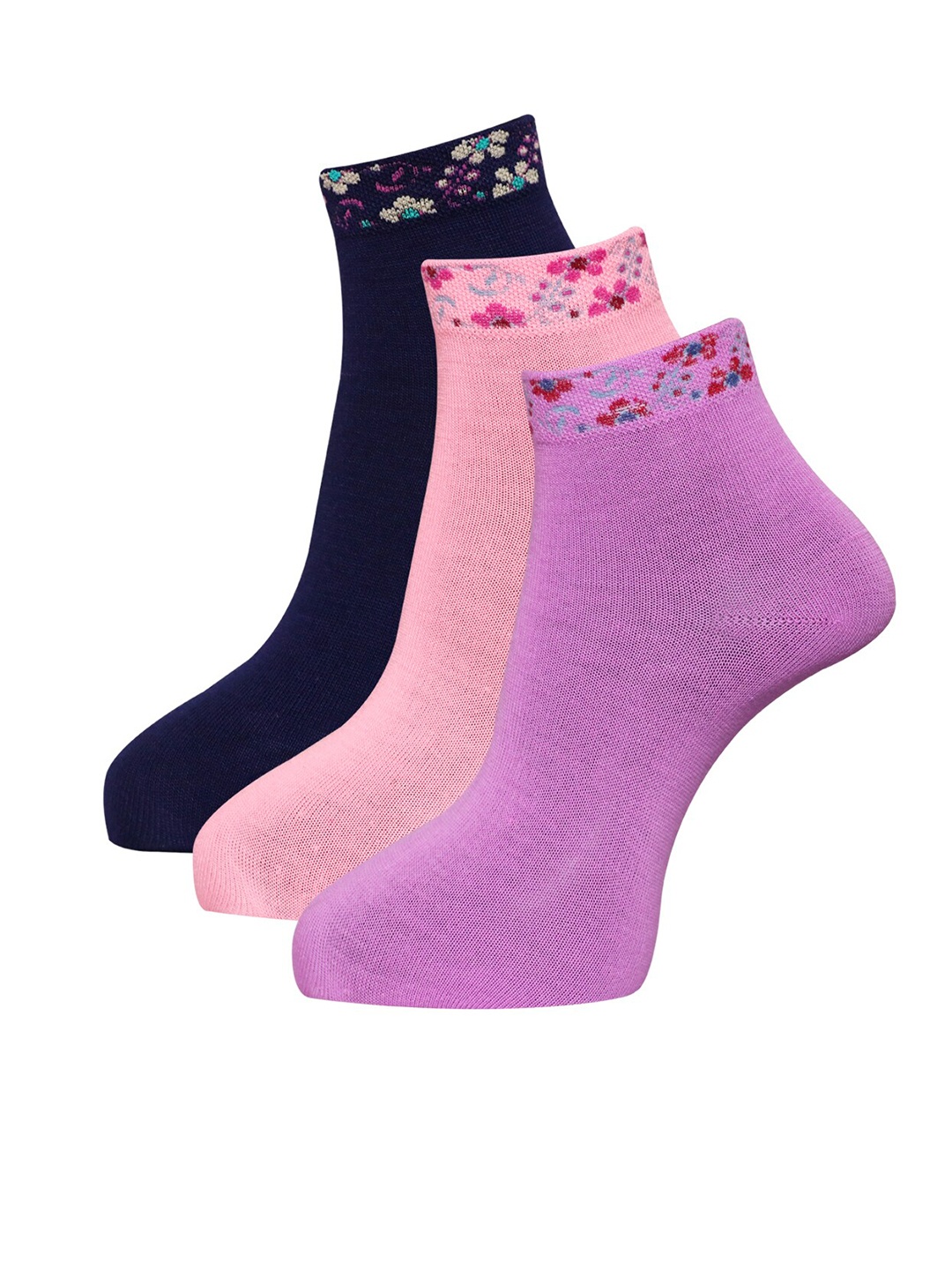 

Dollar Socks Women Pack Of 3 Assorted Ankle-Length Socks