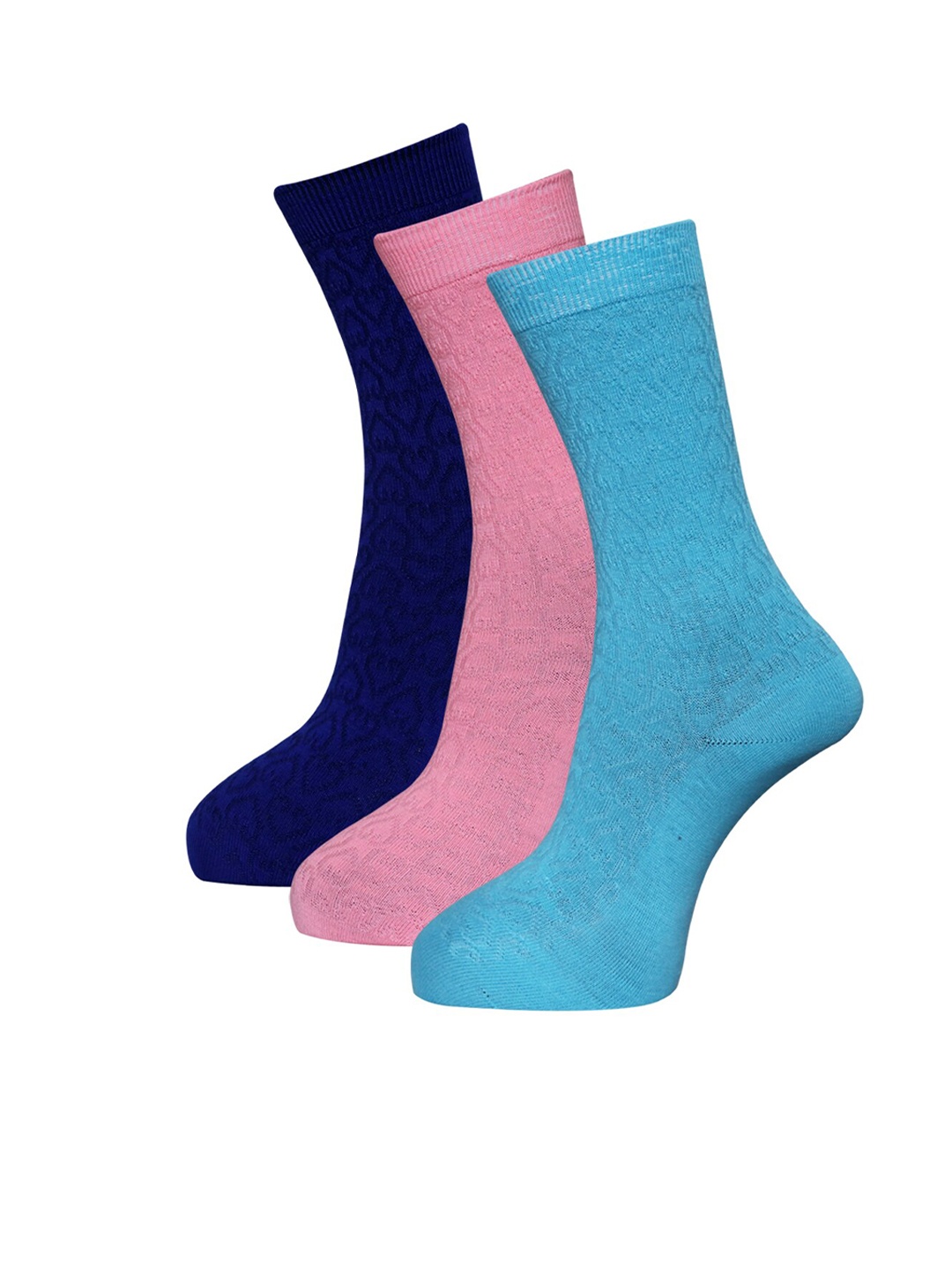 Dollar Socks Women Pack Of 3 Assorted Calf-Length Socks