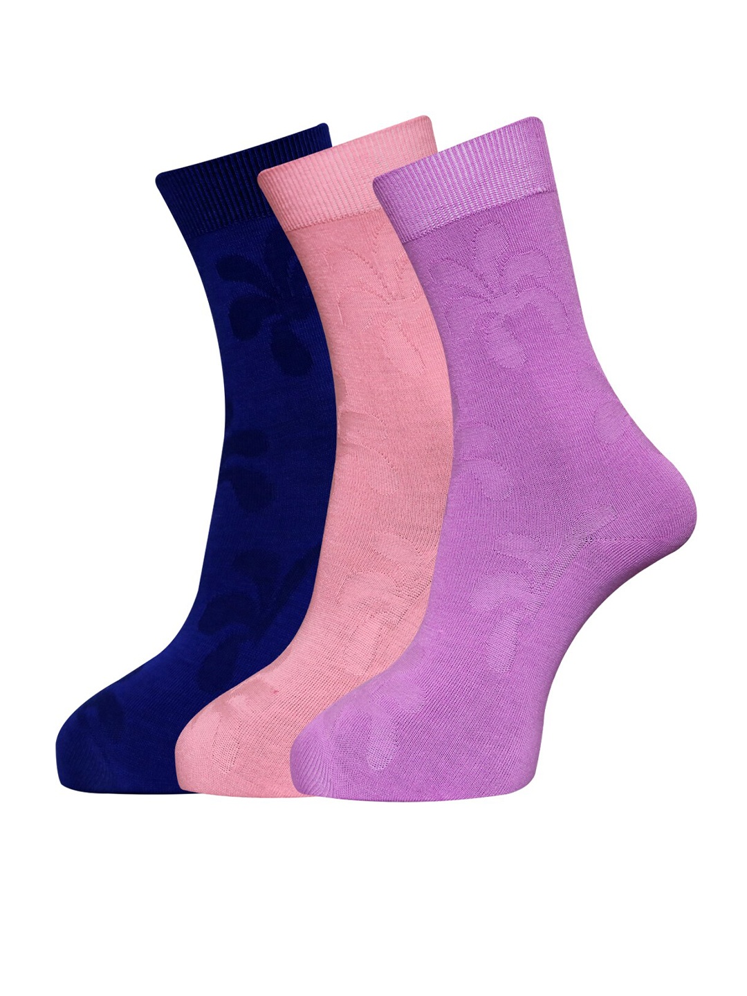 

Dollar Socks Women Pack Of 3 Assorted Woolen Calf-Length Socks