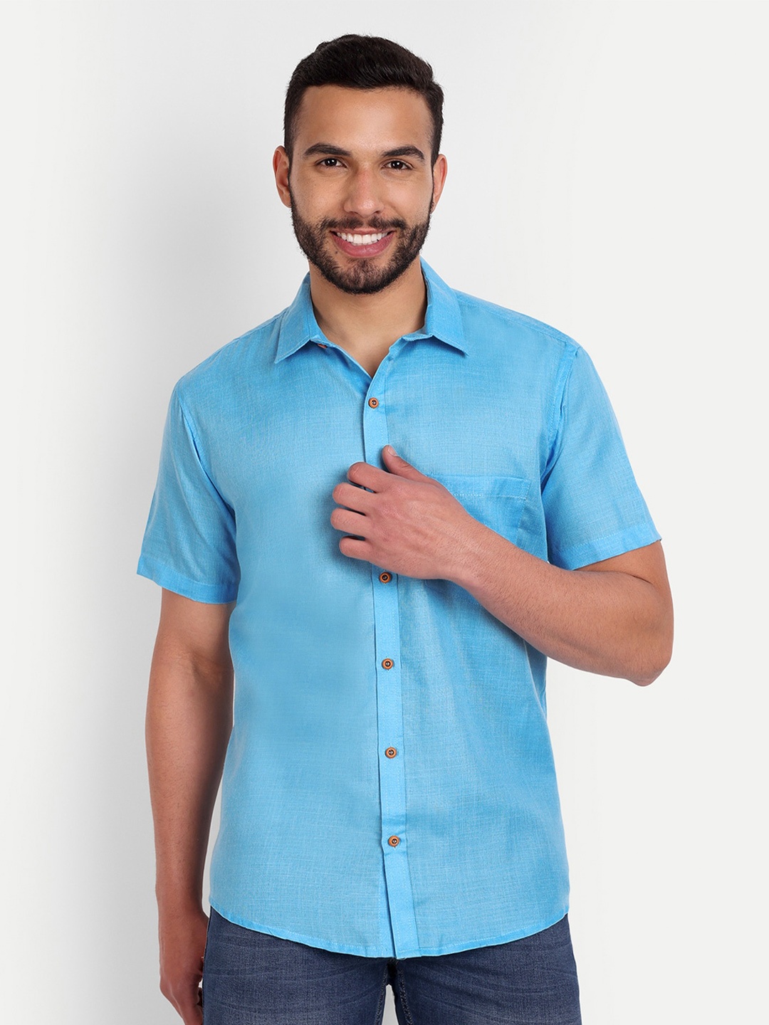 

SHIRA 24 Men Standard Casual Shirt, Blue