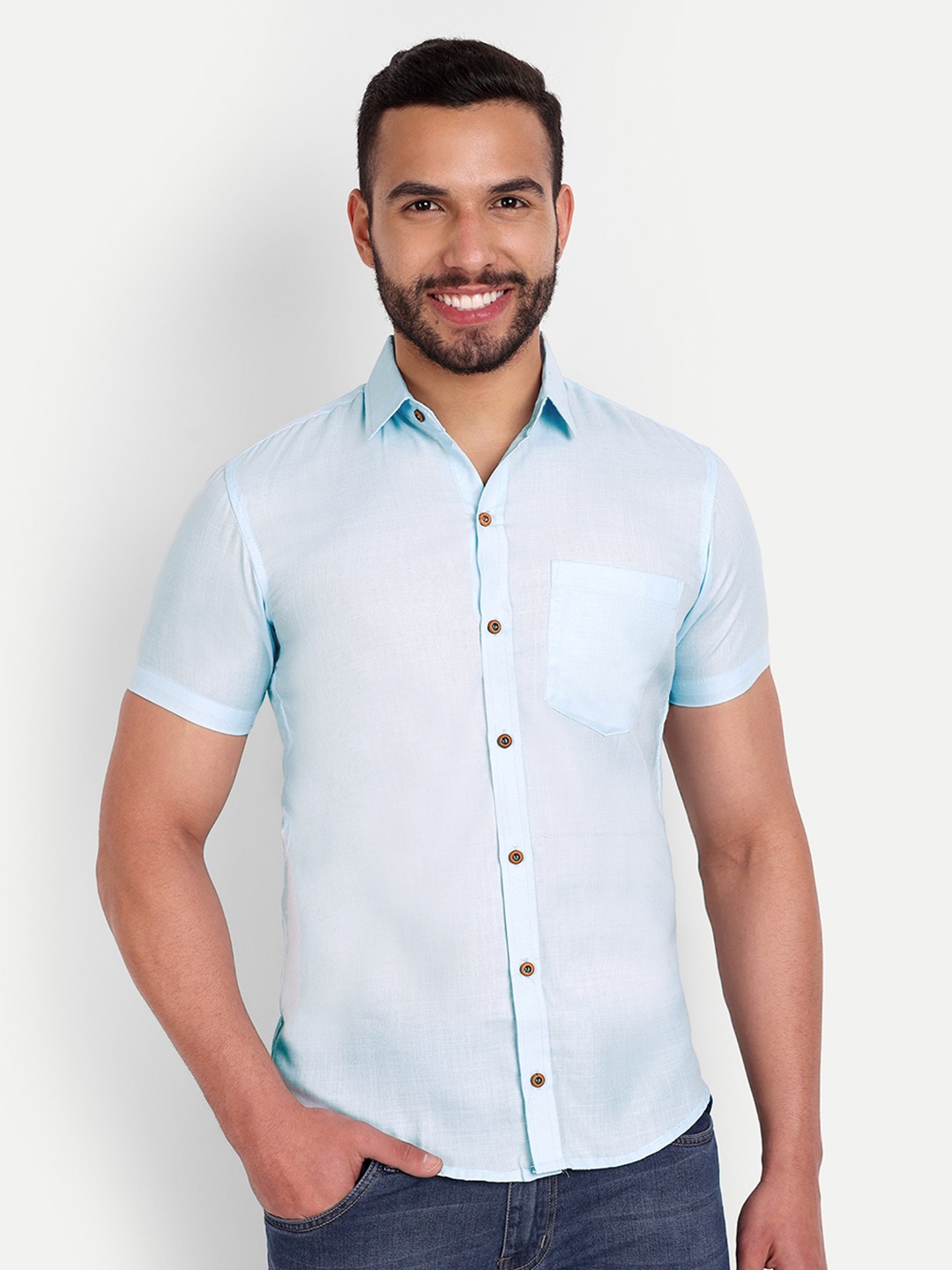 

SHIRA 24 Men Standard Casual Shirt, Green