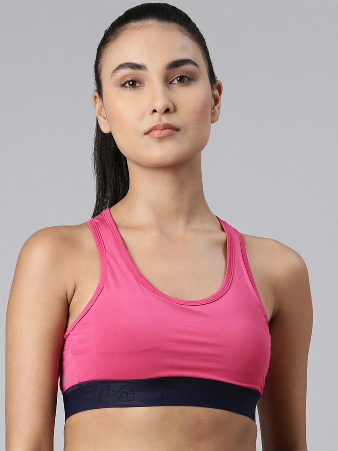 

FILA Non Padded Non Wired Seamless Bra, Pink