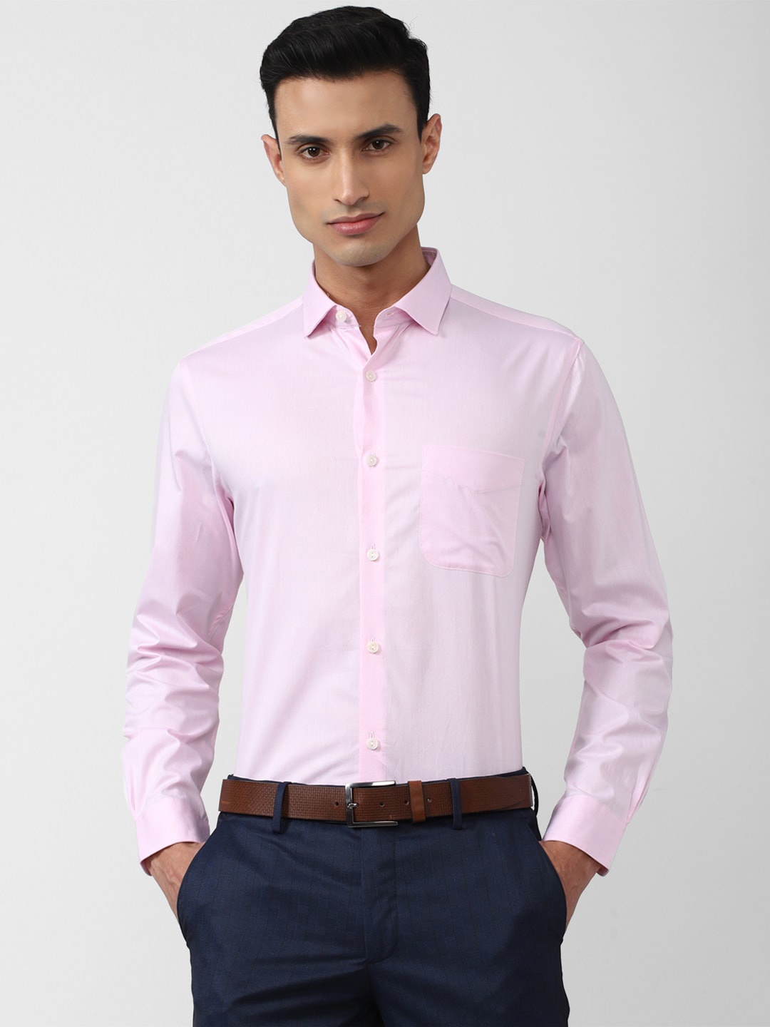 

Peter England Elite Men Formal Pure Cotton Shirt, Pink