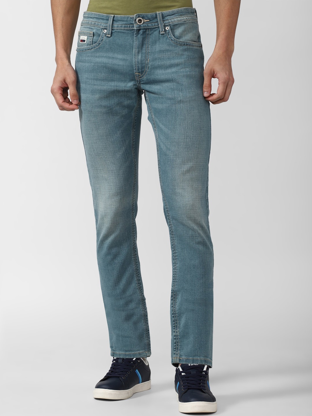 

Peter England Casuals Men Heavy Fade Cotton Jeans, Blue