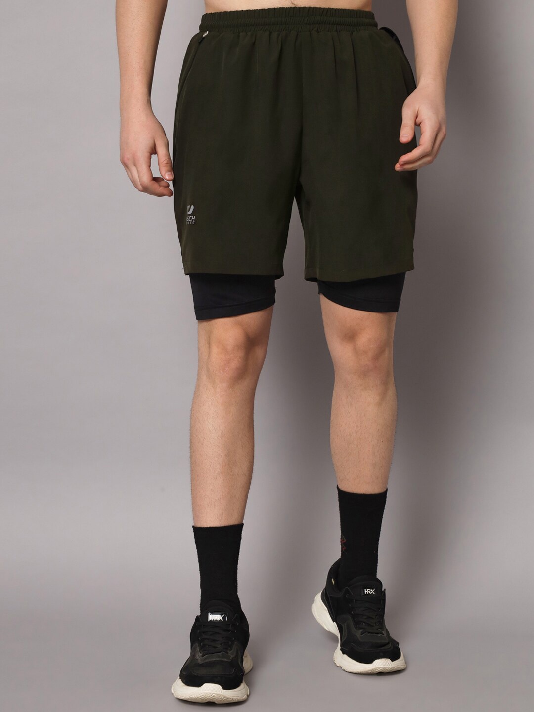 

Masch Sports Men Training or Gym Sports Shorts, Olive