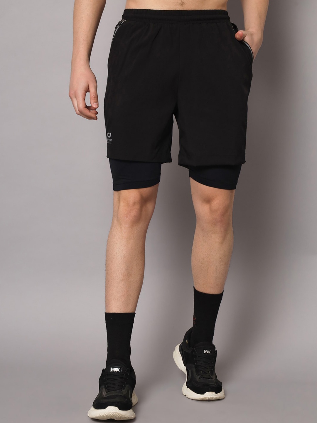 

Masch Sports Men Training or Gym Sports Shorts, Black
