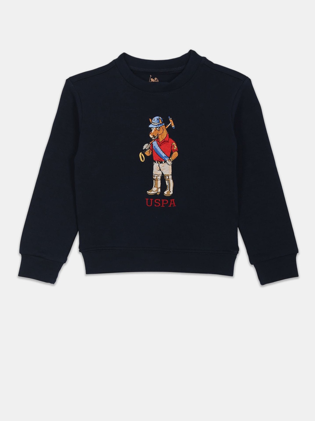 

U.S. Polo Assn. Kids Boys Embroidered Cotton Sweatshirt, Blue