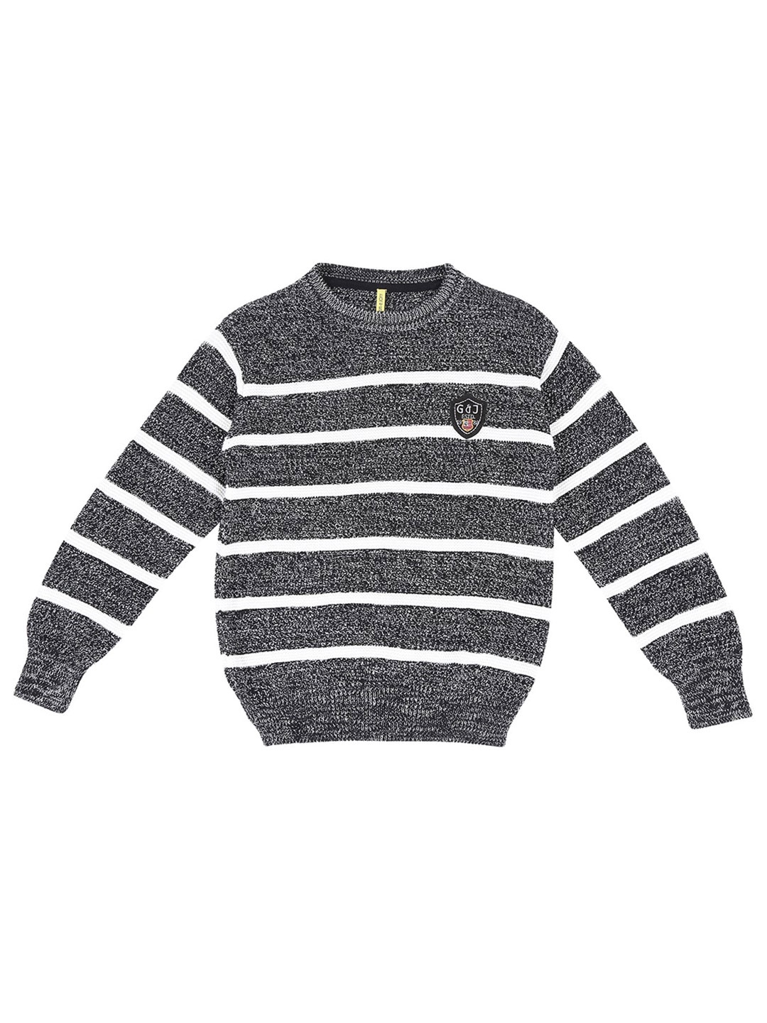 

Gini and Jony Boys Striped Pullover Cotton Sweater, Grey