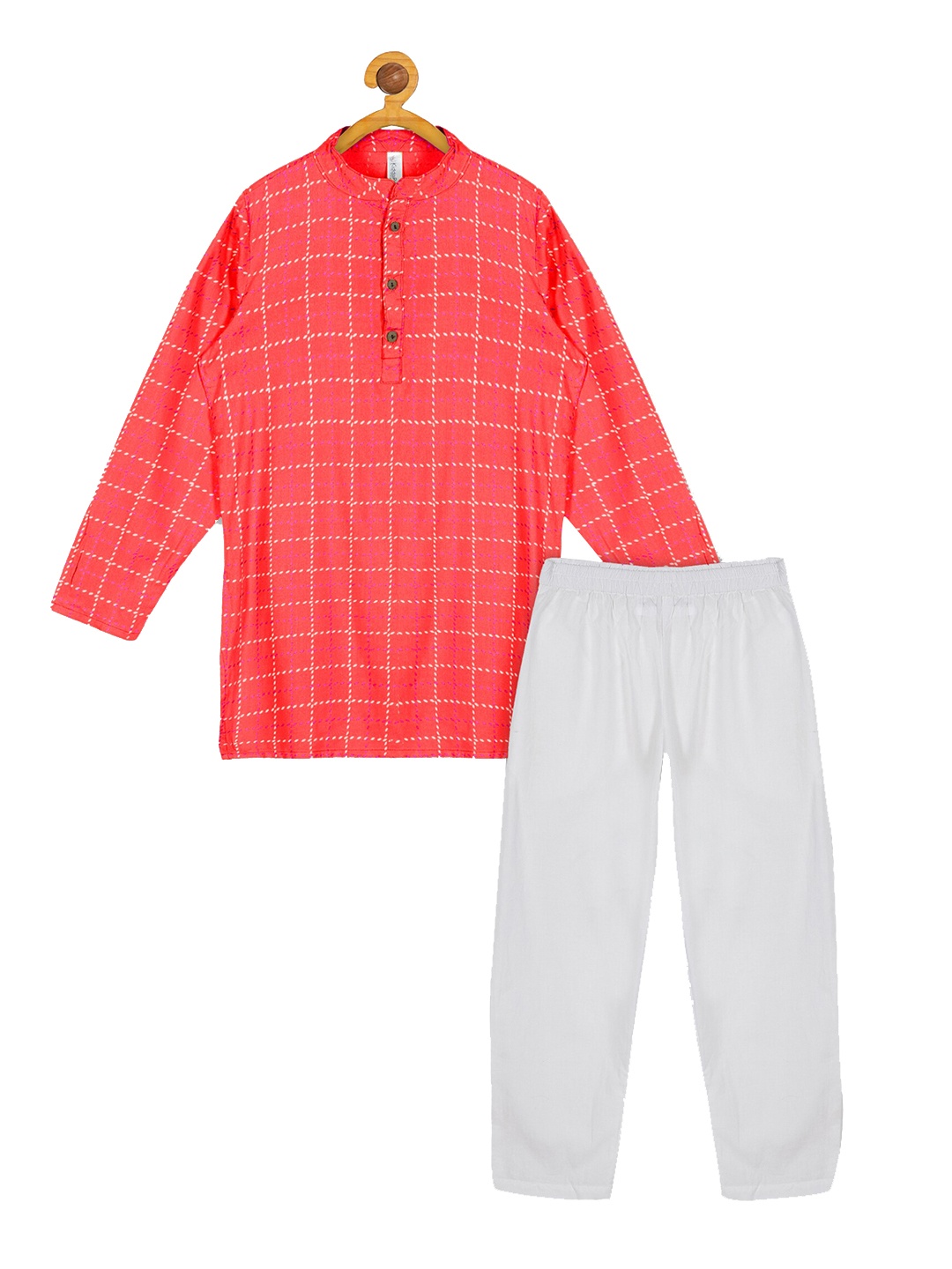 

KiddoPanti Boys Kurta with Pyjamas, Coral