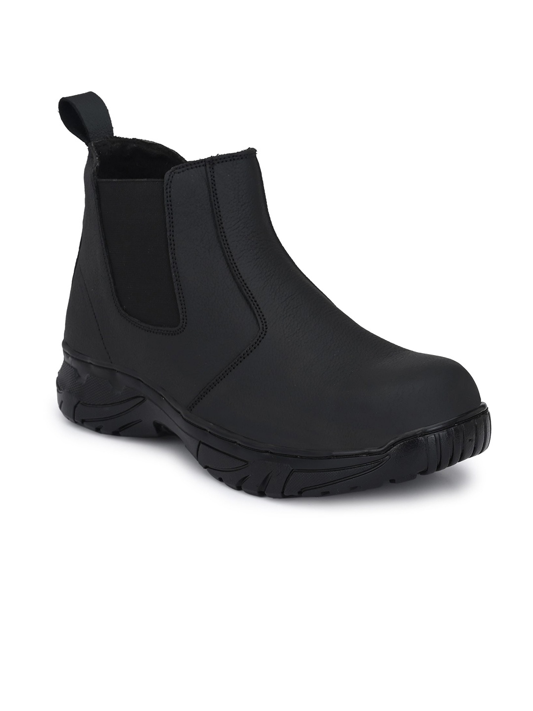 

Eego Italy Men Leather Trekking Non-Marking Sports Shoes, Black