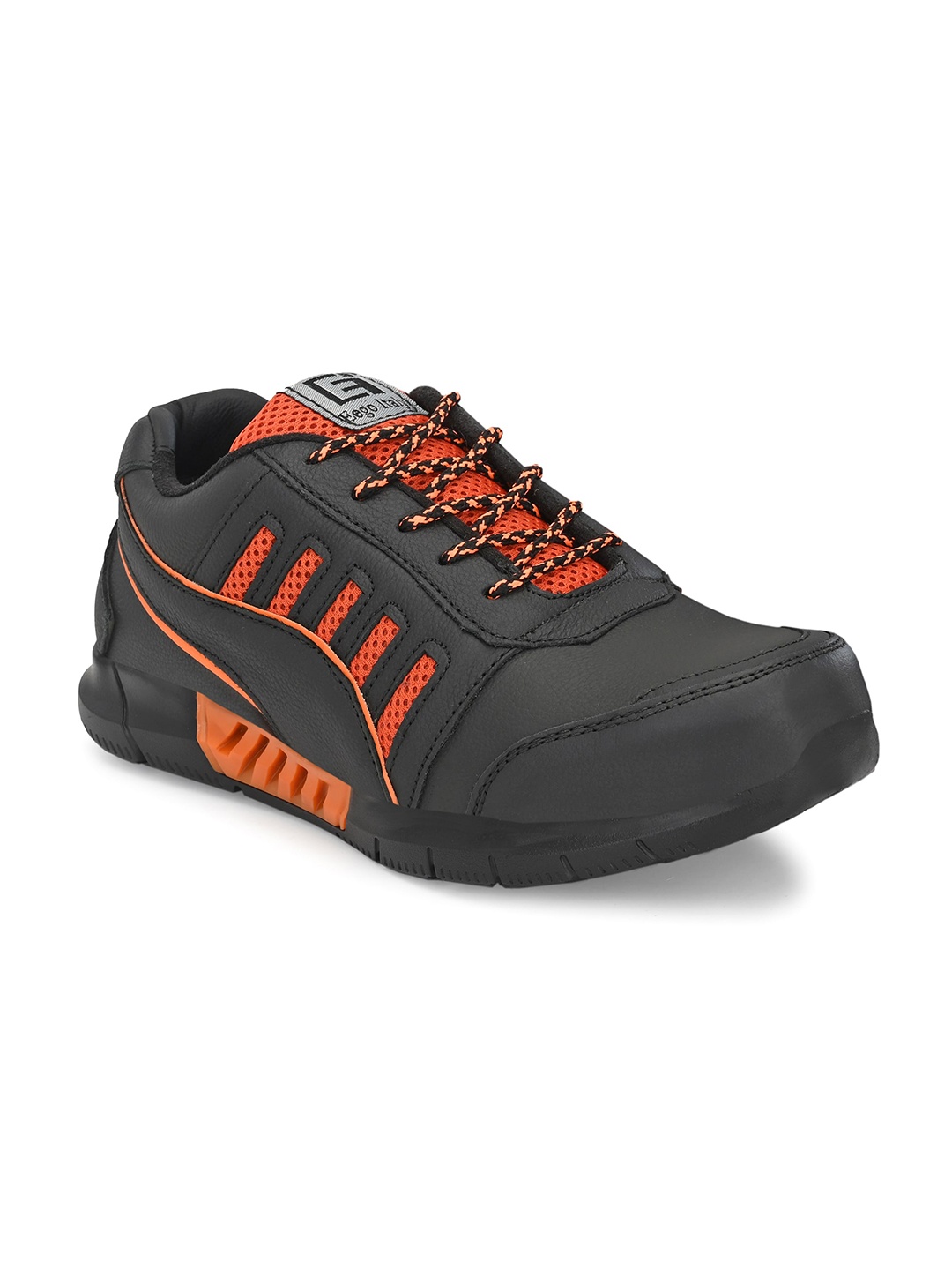 

Eego Italy Men Leather Trekking Non-Marking Shoes, Orange