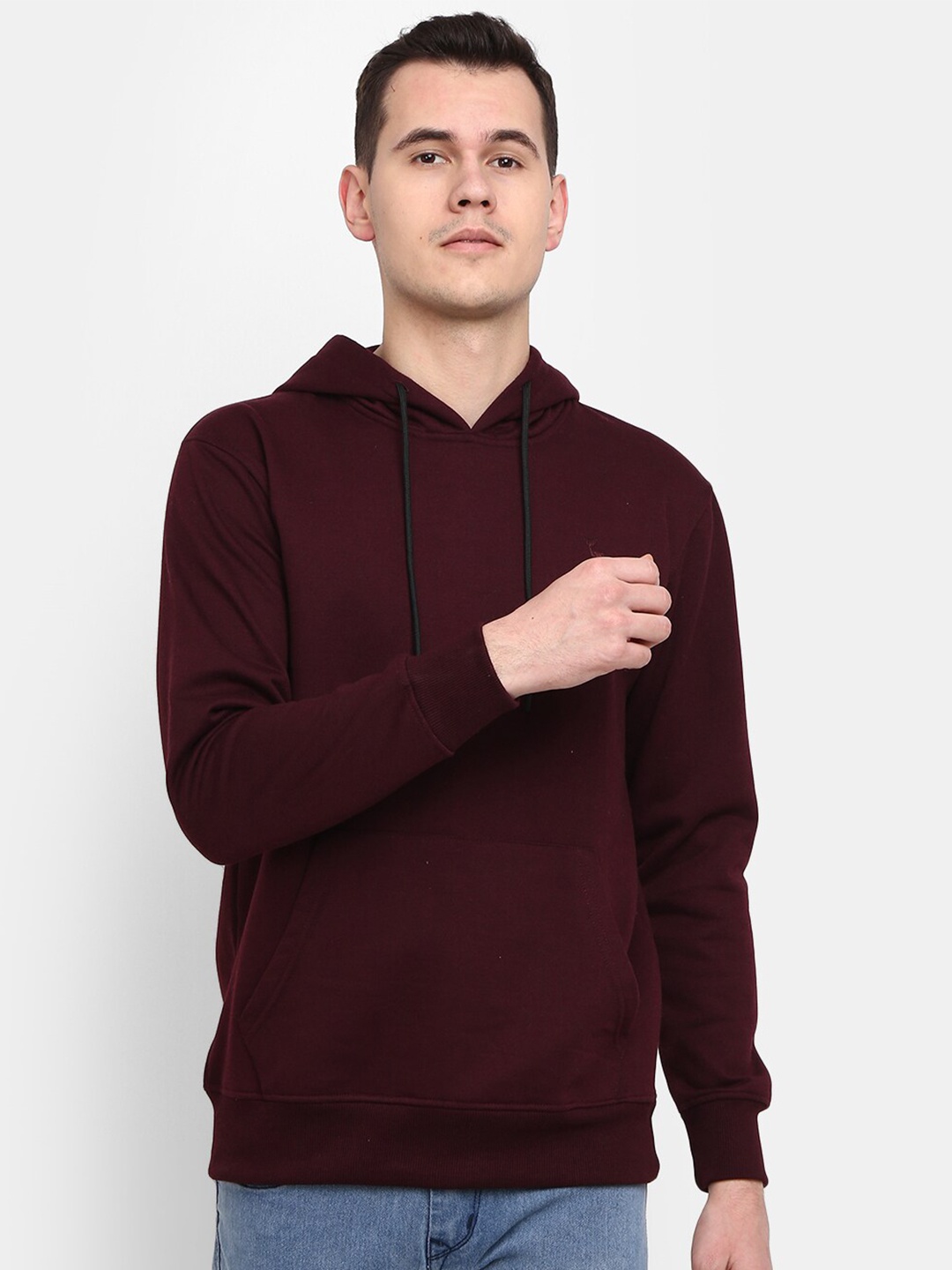 

V-Mart Men Hooded Fleece Sweatshirt, Brown