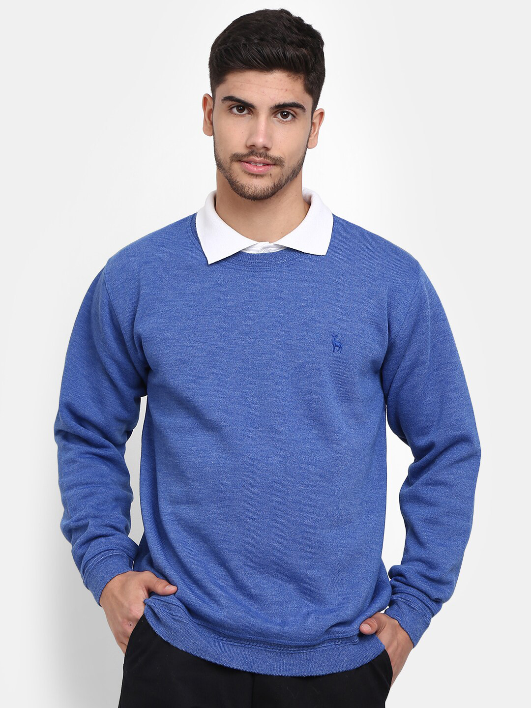 

V-Mart Men Fleece Sweatshirt, Blue