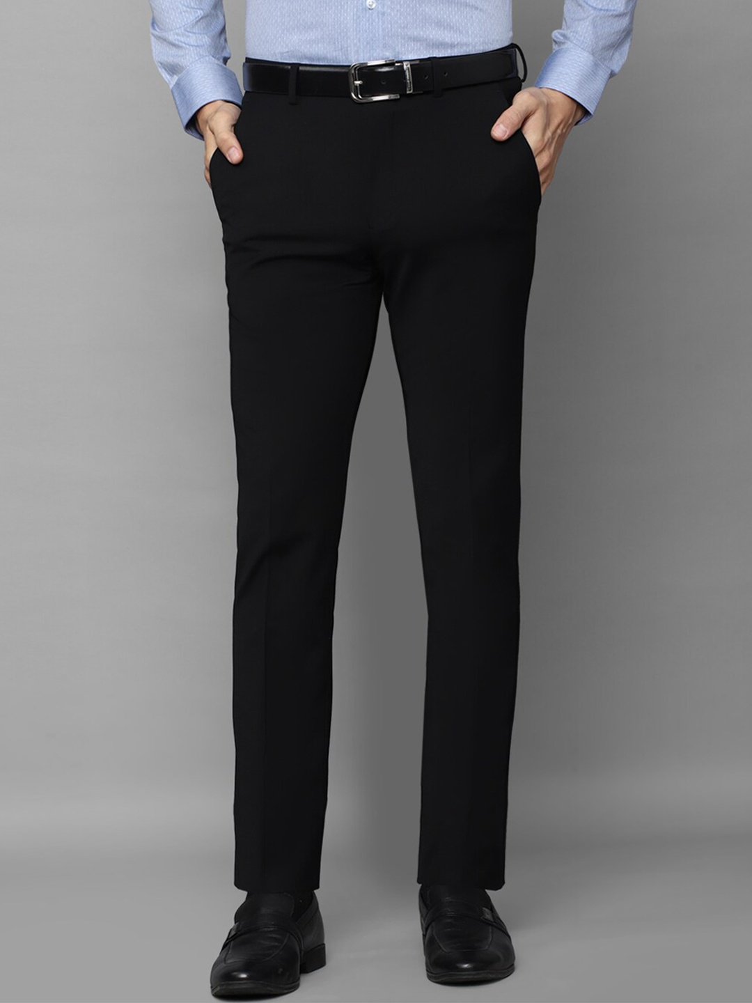 

Louis Philippe Men Black Slim Fit Trousers