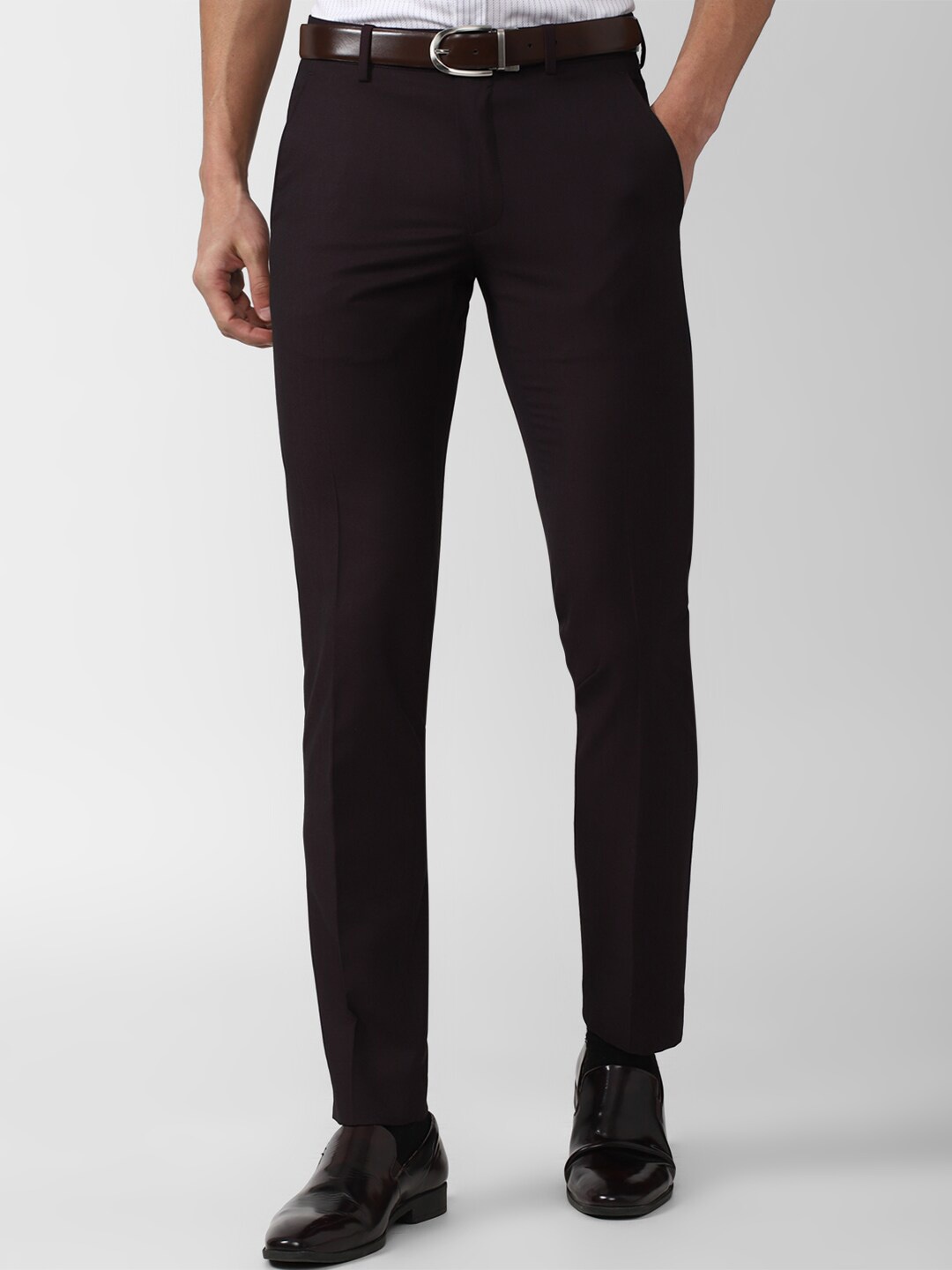 

Van Heusen Men Slim Fit Trousers, Brown