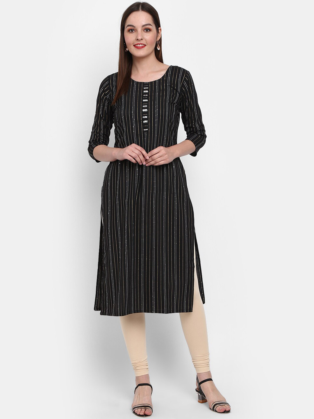 

V-Mart Women Indie Prints Kurta, Black
