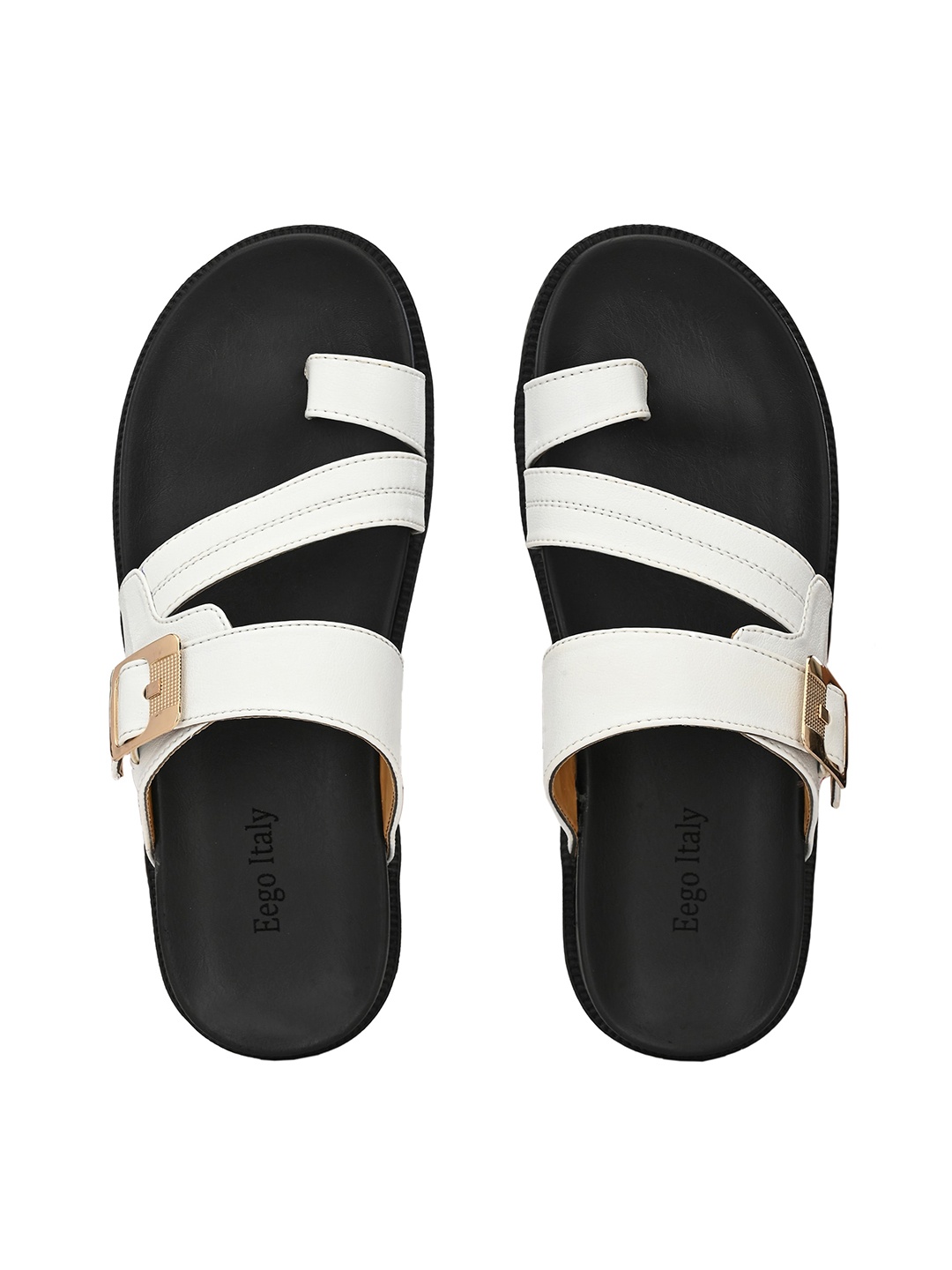 

Eego Italy Men Padded Comfort Sandals, White