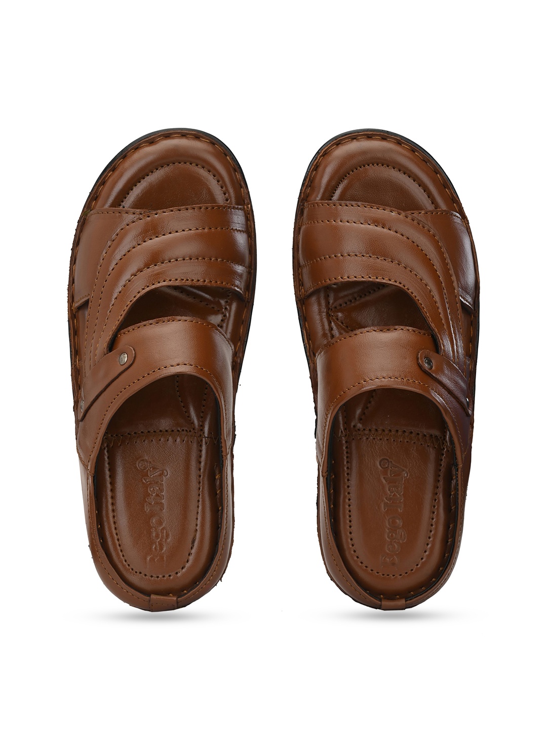 

Eego Italy Men Leather Comfort Sandals, Brown