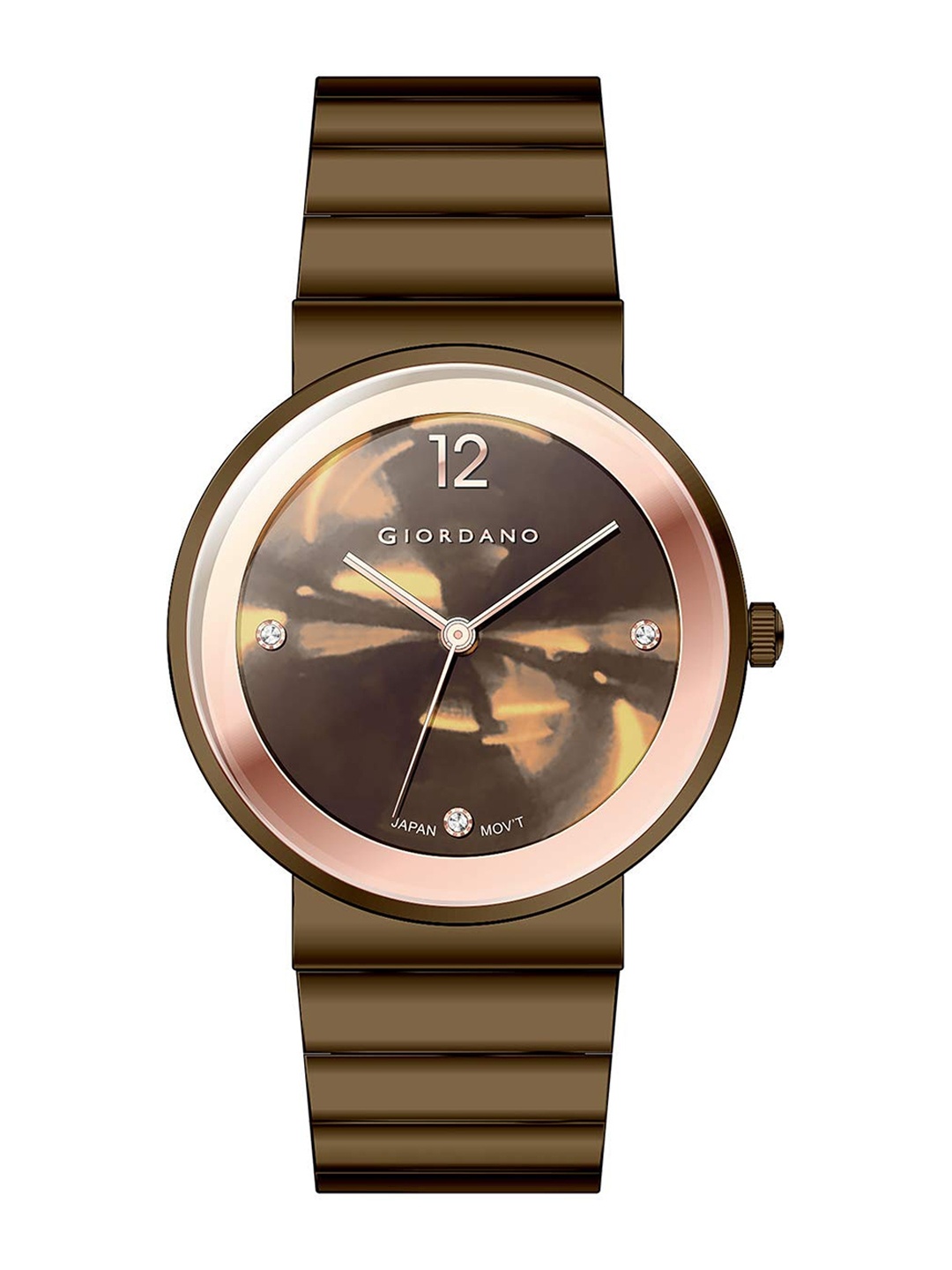 

GIORDANO Women Printed Dial & Brown Bracelet Style Straps Analogue Watch GD-2097