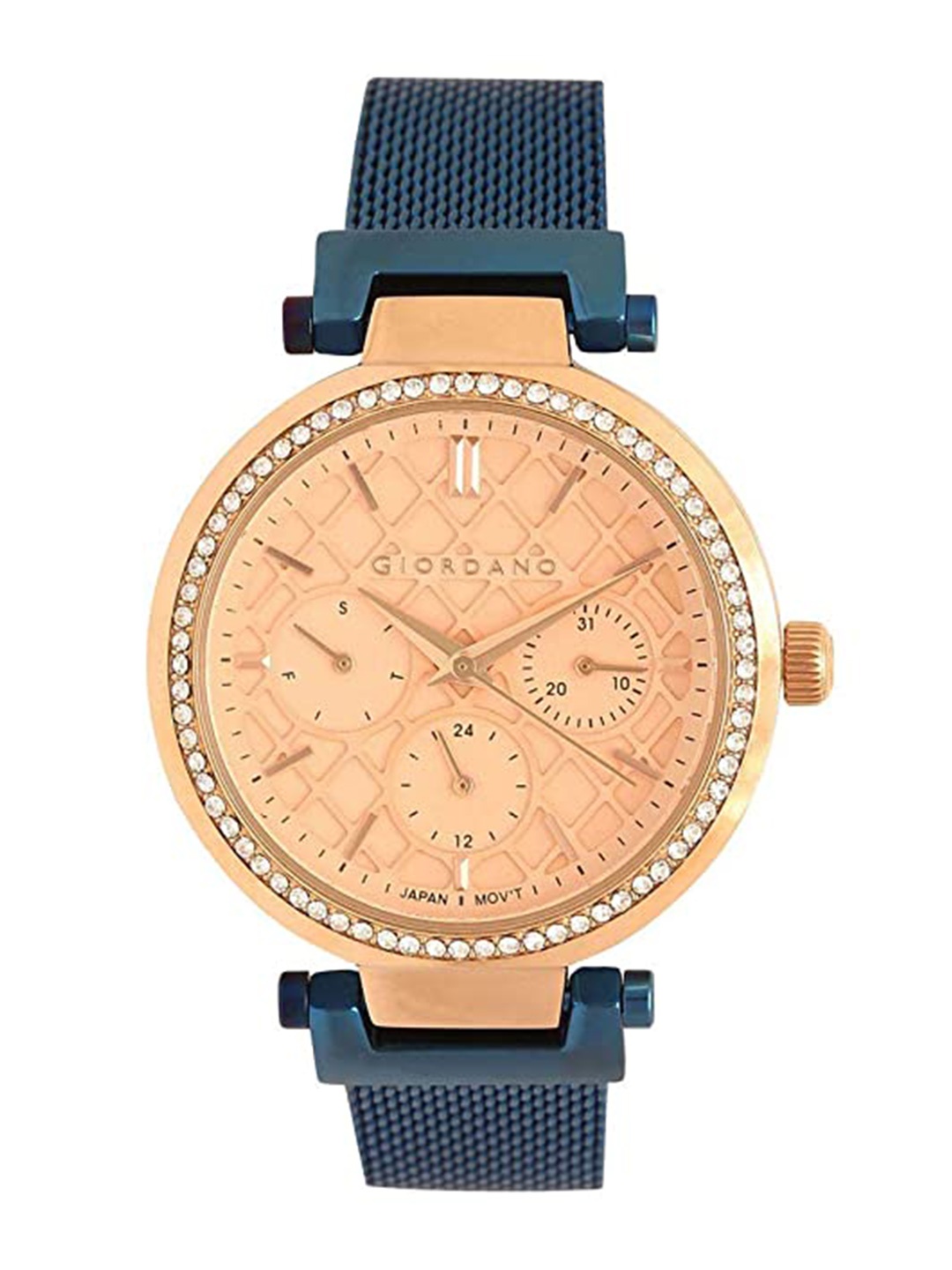 

GIORDANO Women Metal Straps Analogue Watch GD-2030-55, Rose gold