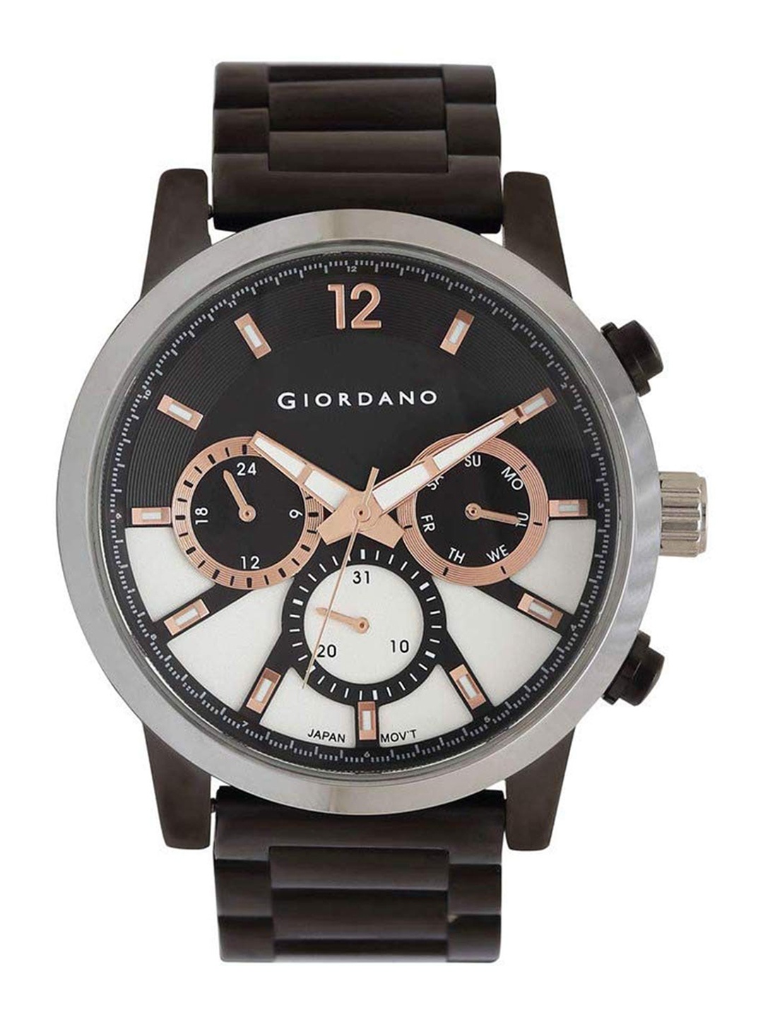 

GIORDANO Men Dial & Bracelet Style Straps Analogue Watch GD-1092-22, Black