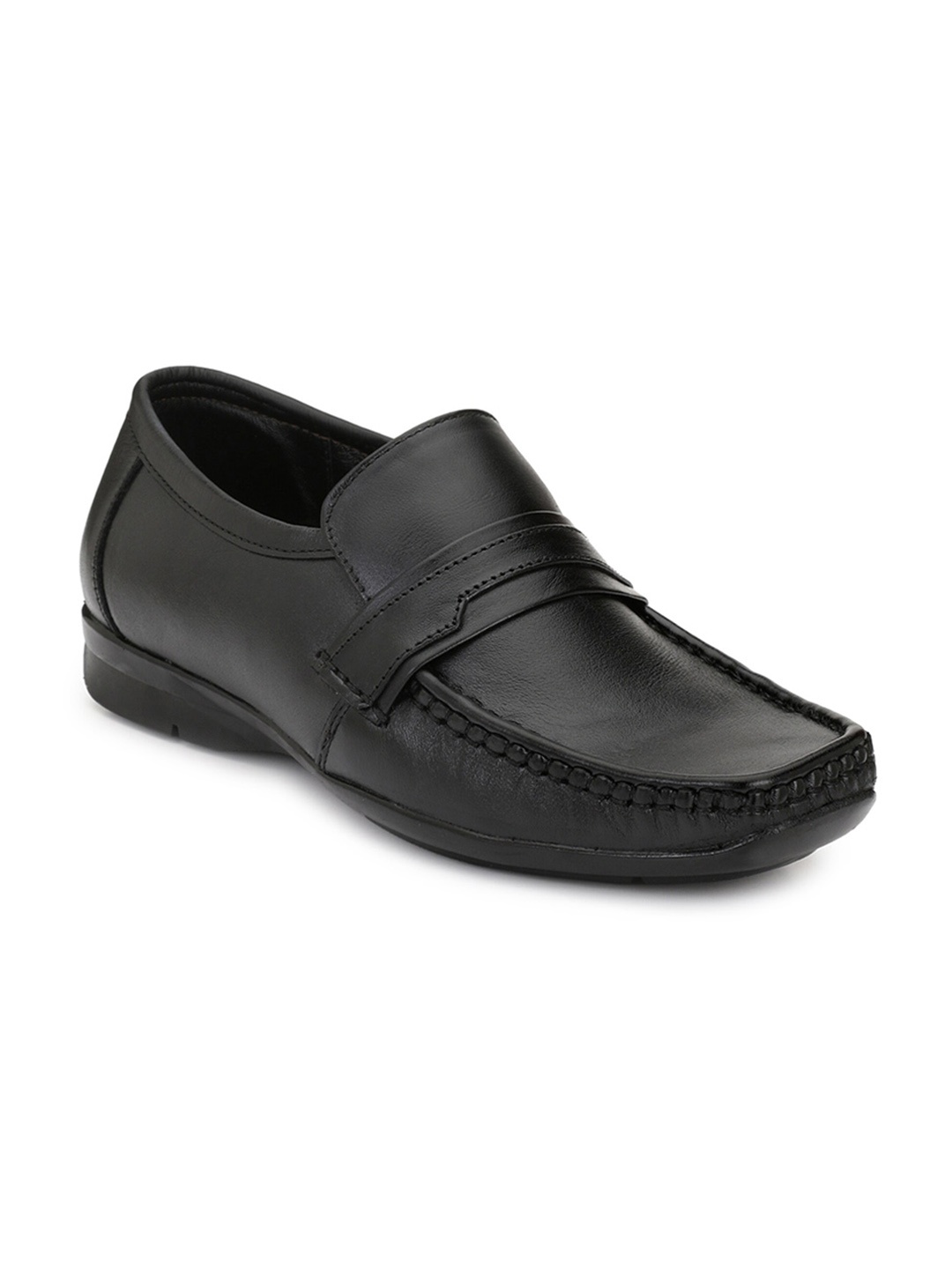 

Eego Italy Men Genuine Leather Formal Loafer Shoes, Black