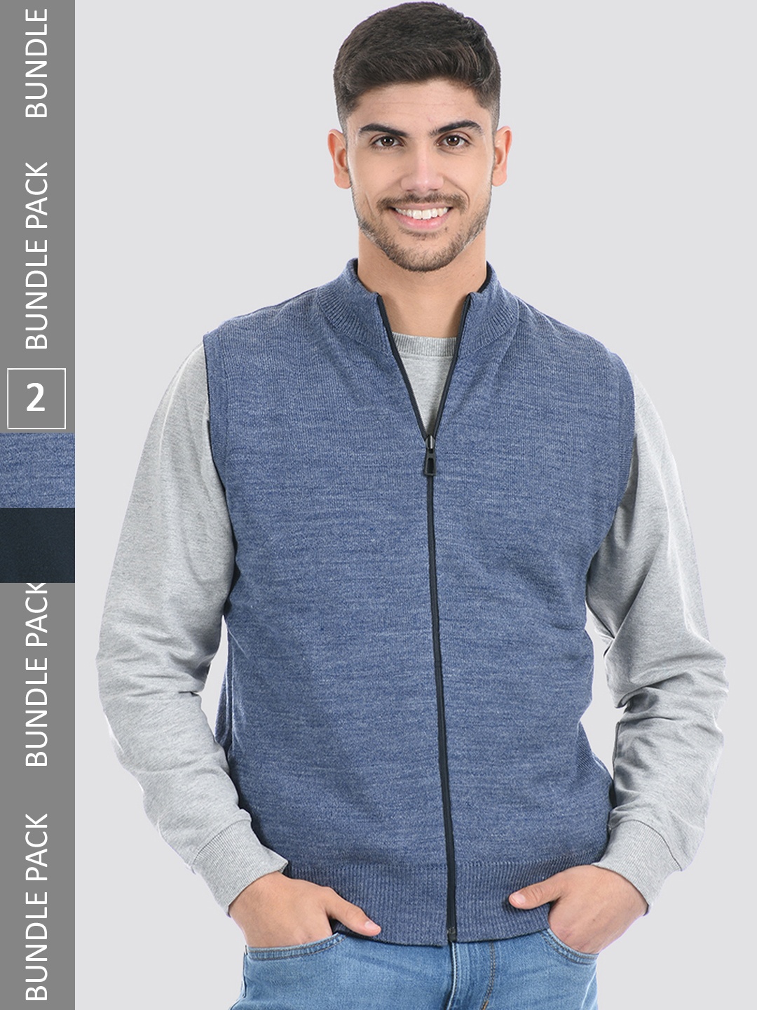 

Cloak & Decker by Monte Carlo Men Pack of 2 Reversible Acrylic Cardigan, Navy blue
