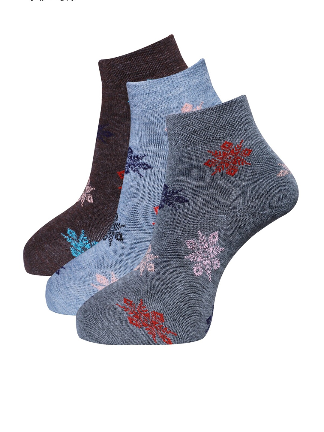 

Dollar Socks Women Pack Of 3 Assorted Ankle-Length Socks