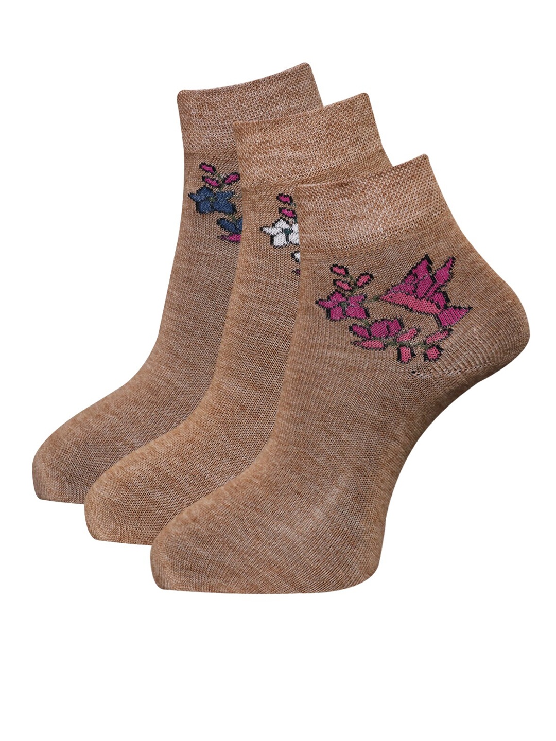 

Dollar Socks Women Pack Of 3 Assorted Ankle-Length Socks