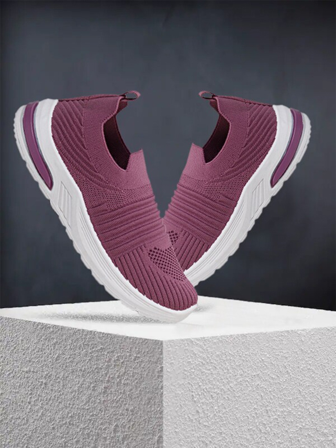 

KRAASA Women Mesh Walking Shoes, Purple