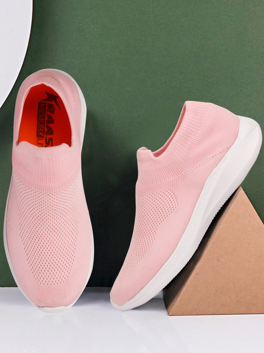 

KRAASA Women Mesh Running Shoes, Pink