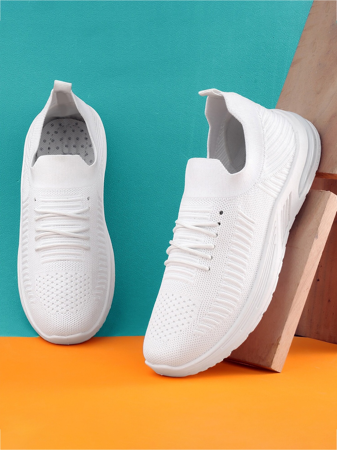 

KRAASA Women Mesh Walking Shoes, White