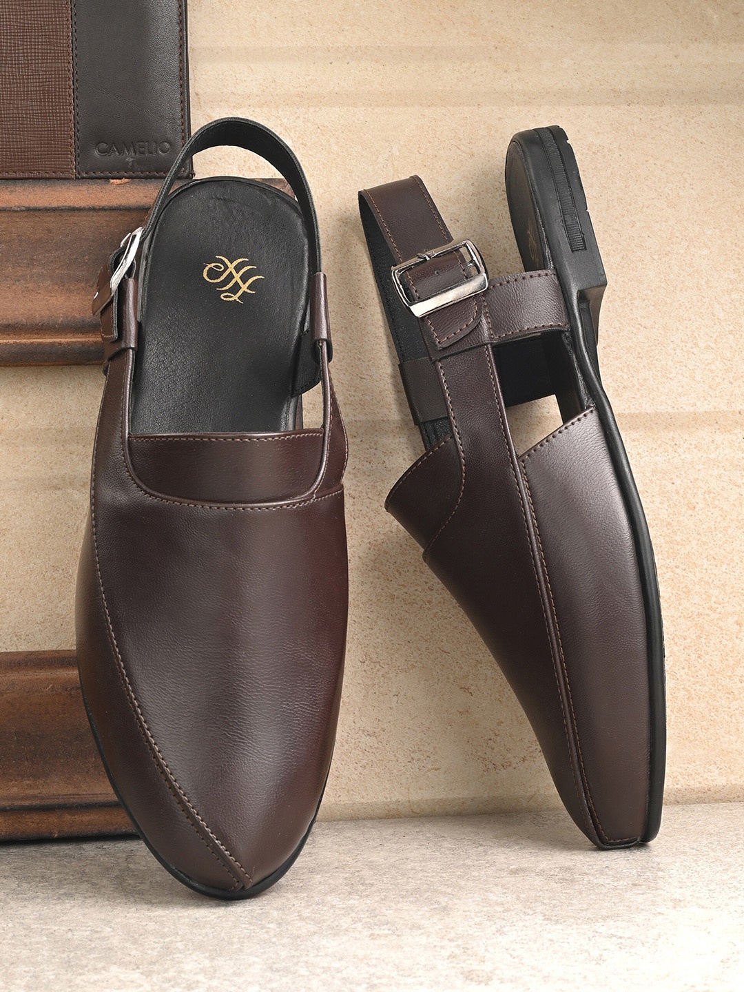 

House of Pataudi Men Comfort Sandals, Brown