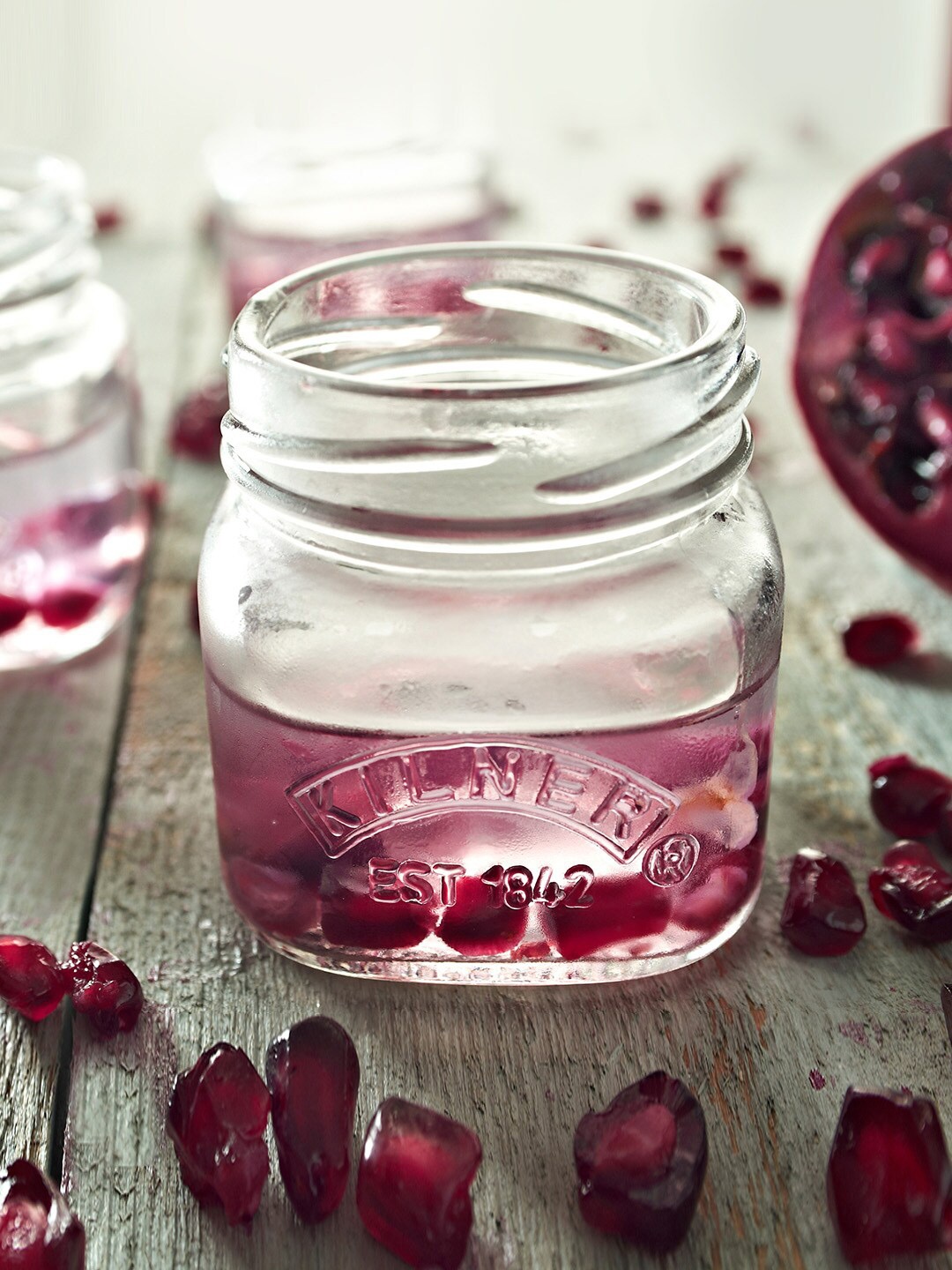 

KILNER Set Of 4 Transparent Dishwasher Safe Glass Jars With Lid 55 ml