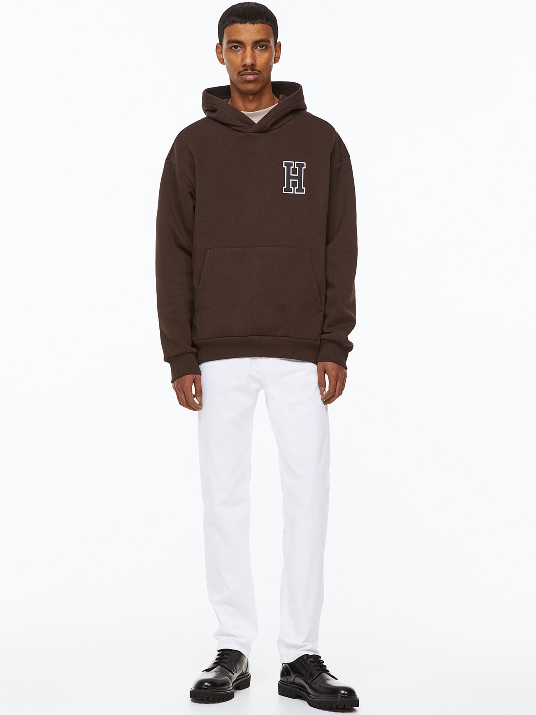 

H&M Men Regular Fit Twill trousers, White