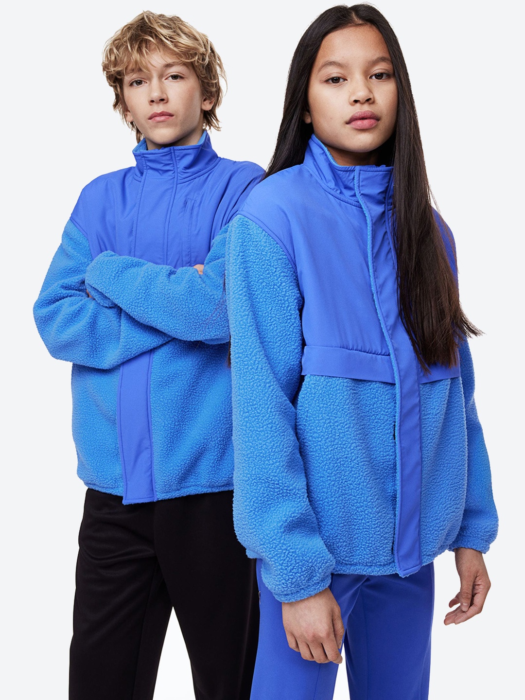 

H&M Girls Teddy Sports Jacket, Blue