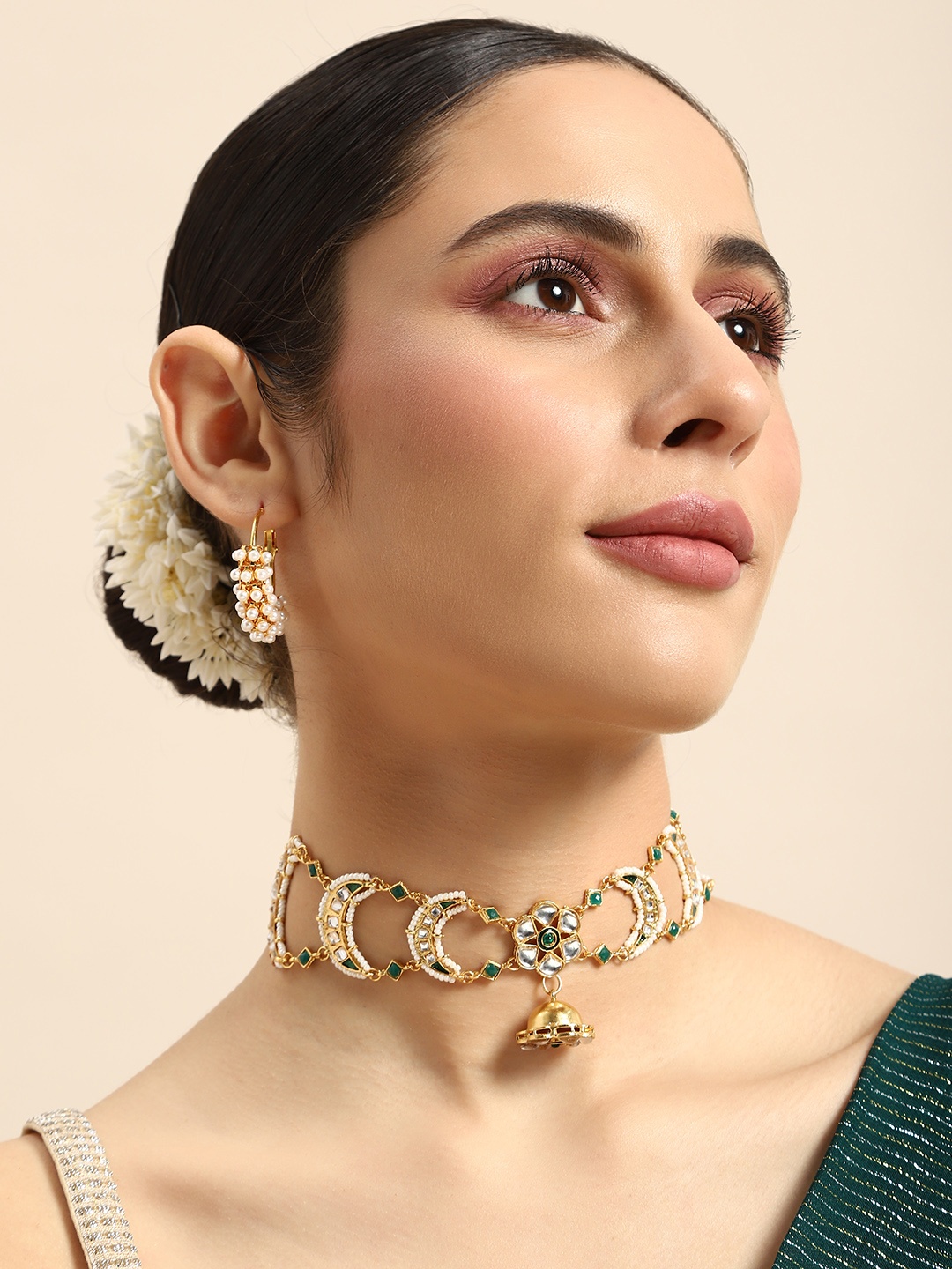 

Anouk Stone-Studded & Beaded Embellished Jewellery Set, Gold