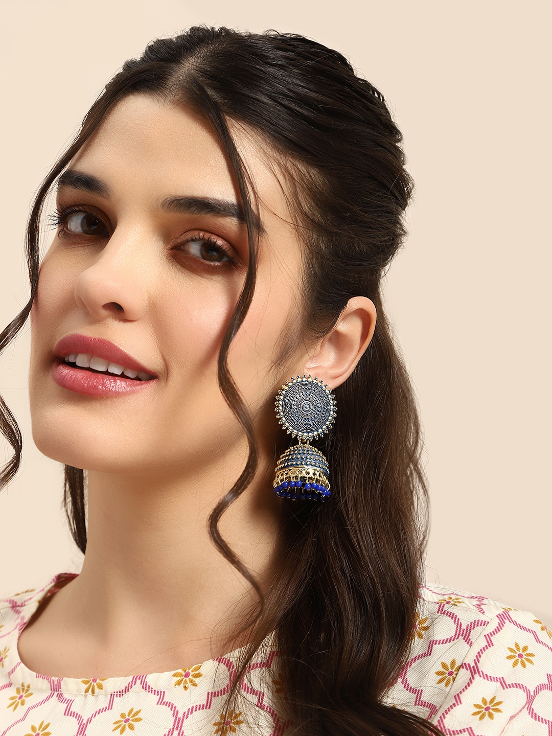 

Anouk Dome Shaped Jhumkas, Blue