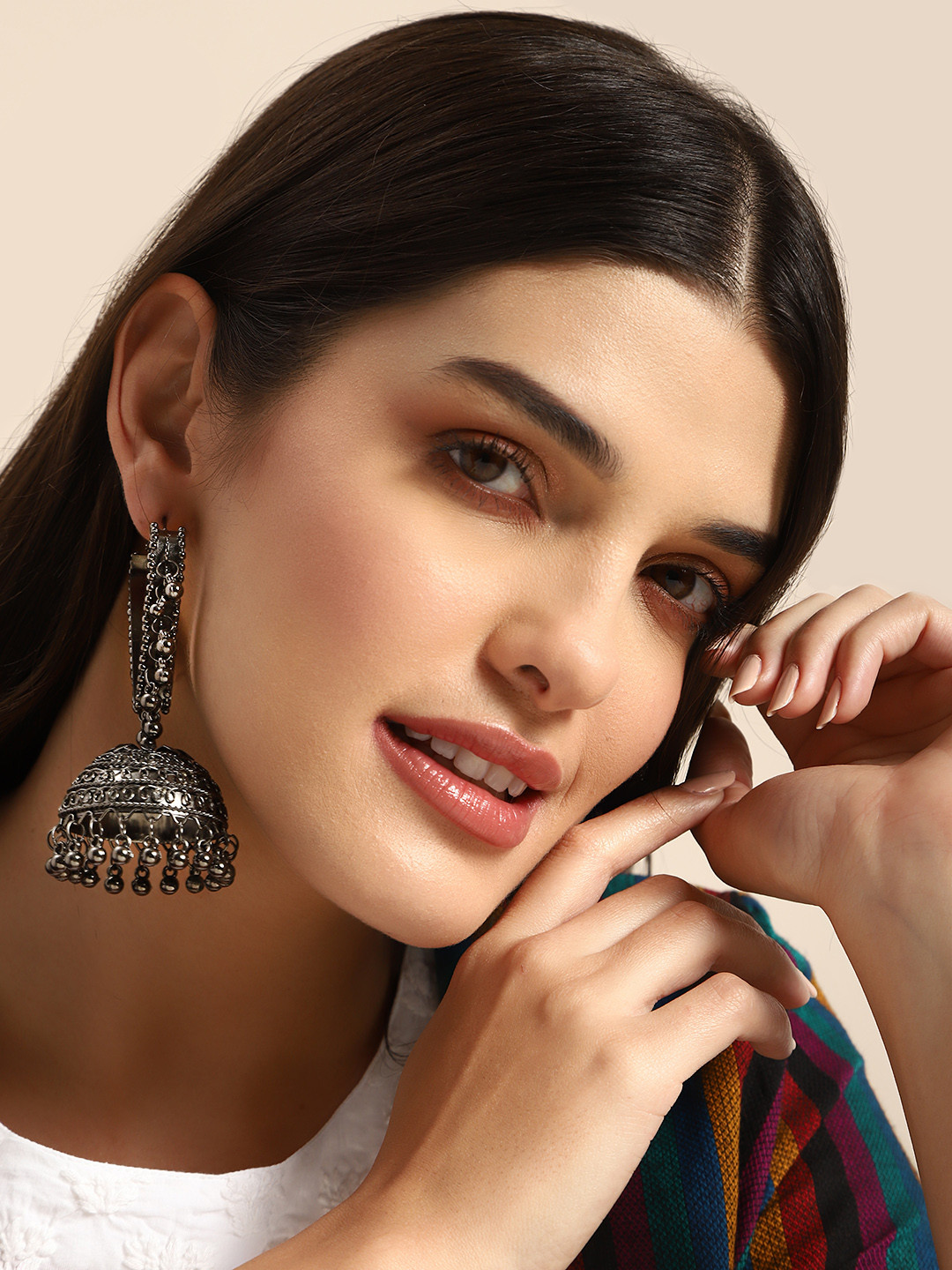 

Anouk Dome Shaped Jhumkas, Silver