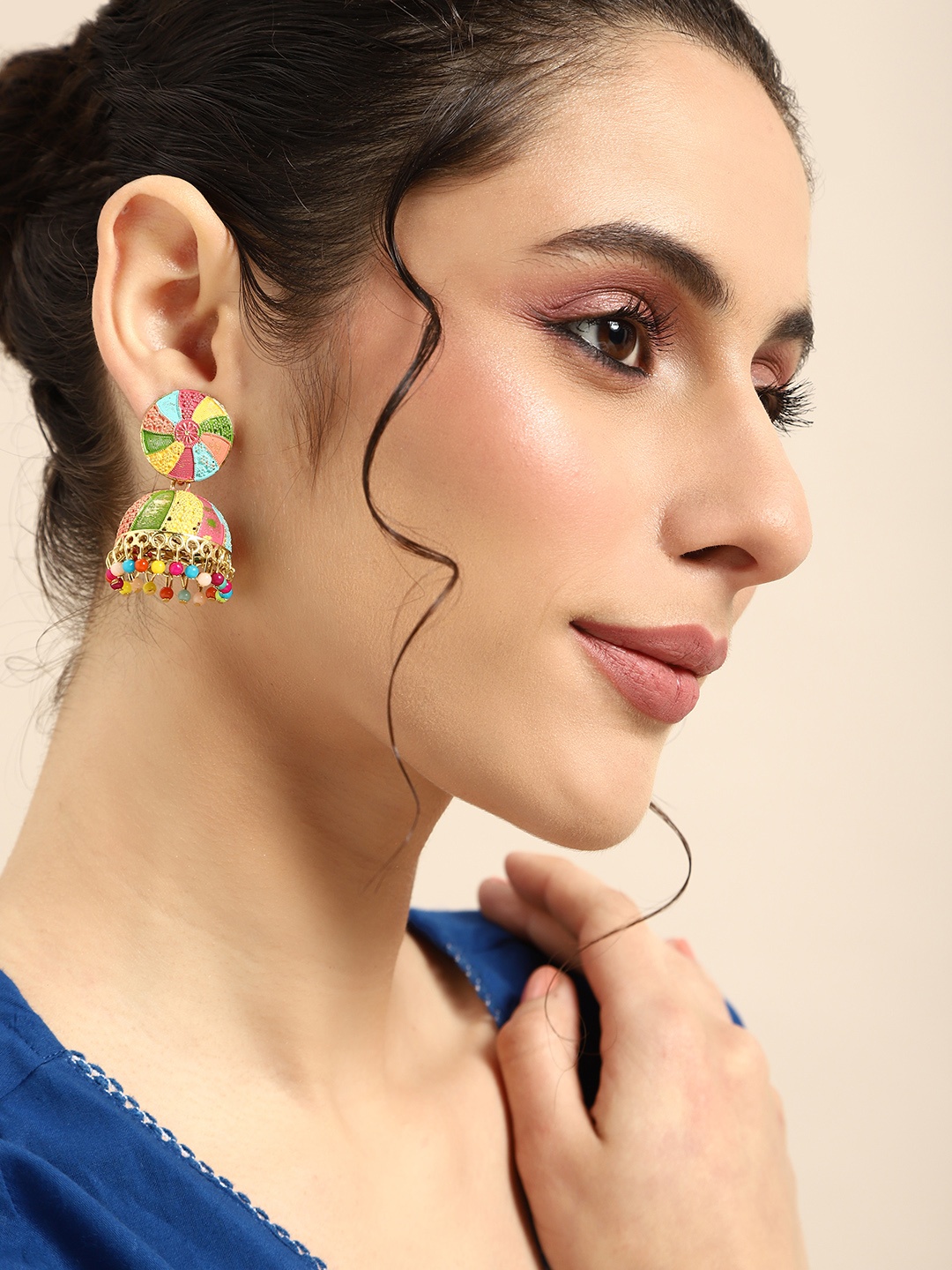 

Anouk Dome Shaped Jhumkas, Multi