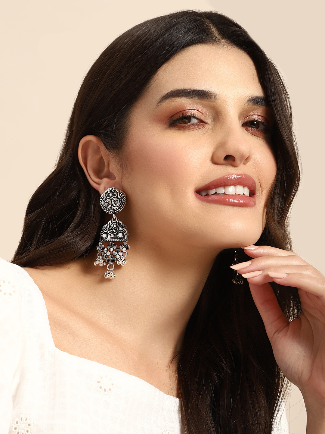 

Anouk Oxidised Classic Drop Earrings, Silver