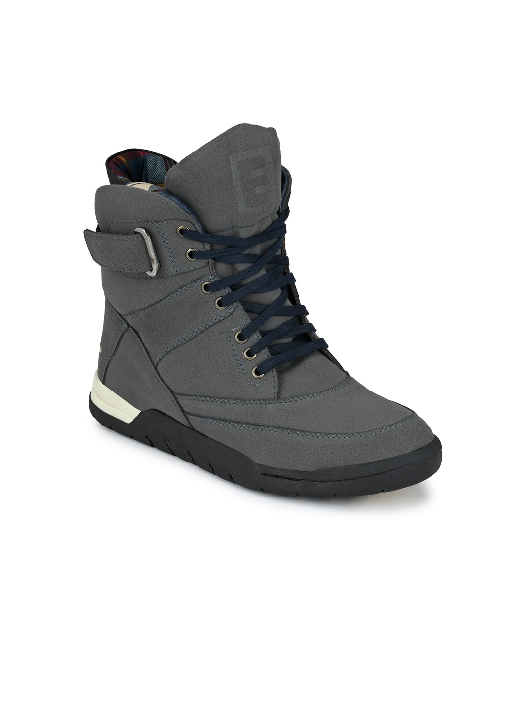 

Eego Italy Men Lace-Ups High-Top Premium Boots, Grey