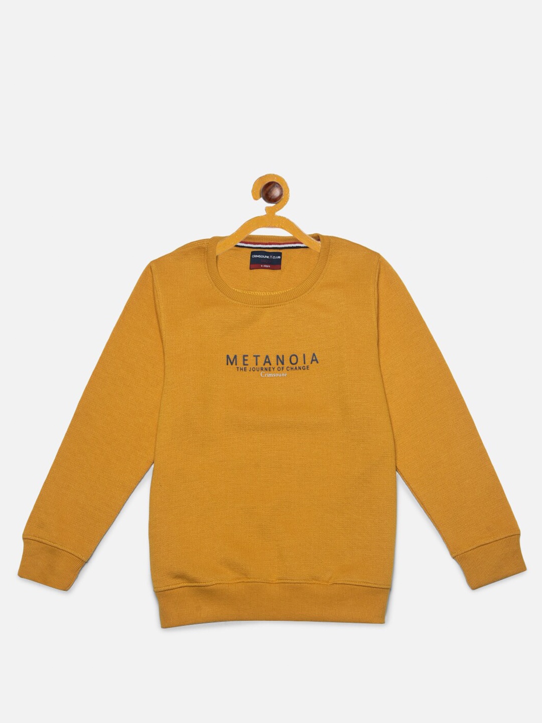 

Crimsoune Club Boys Printed Sweatshirt, Mustard